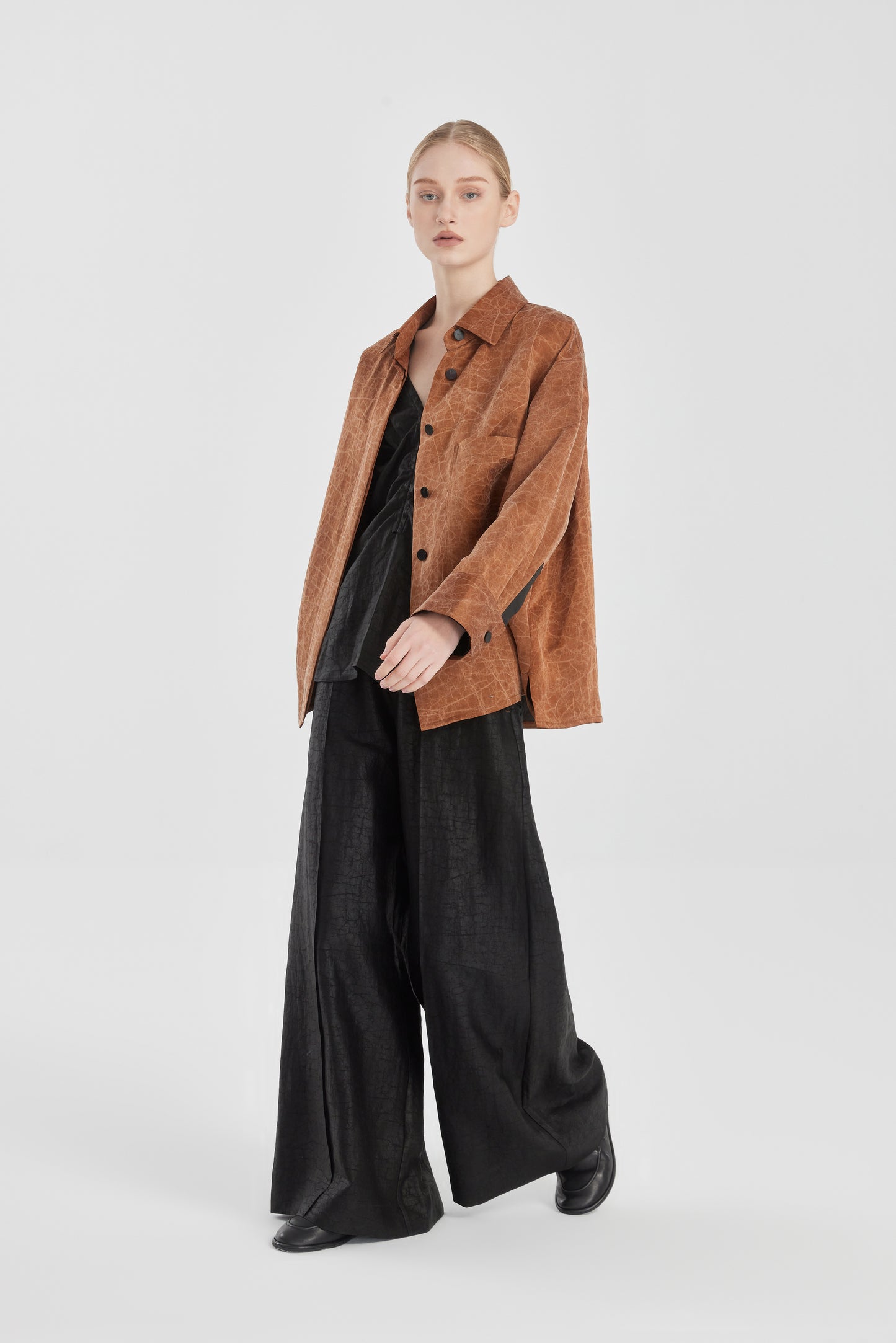 Brown Tea Silk Shirt