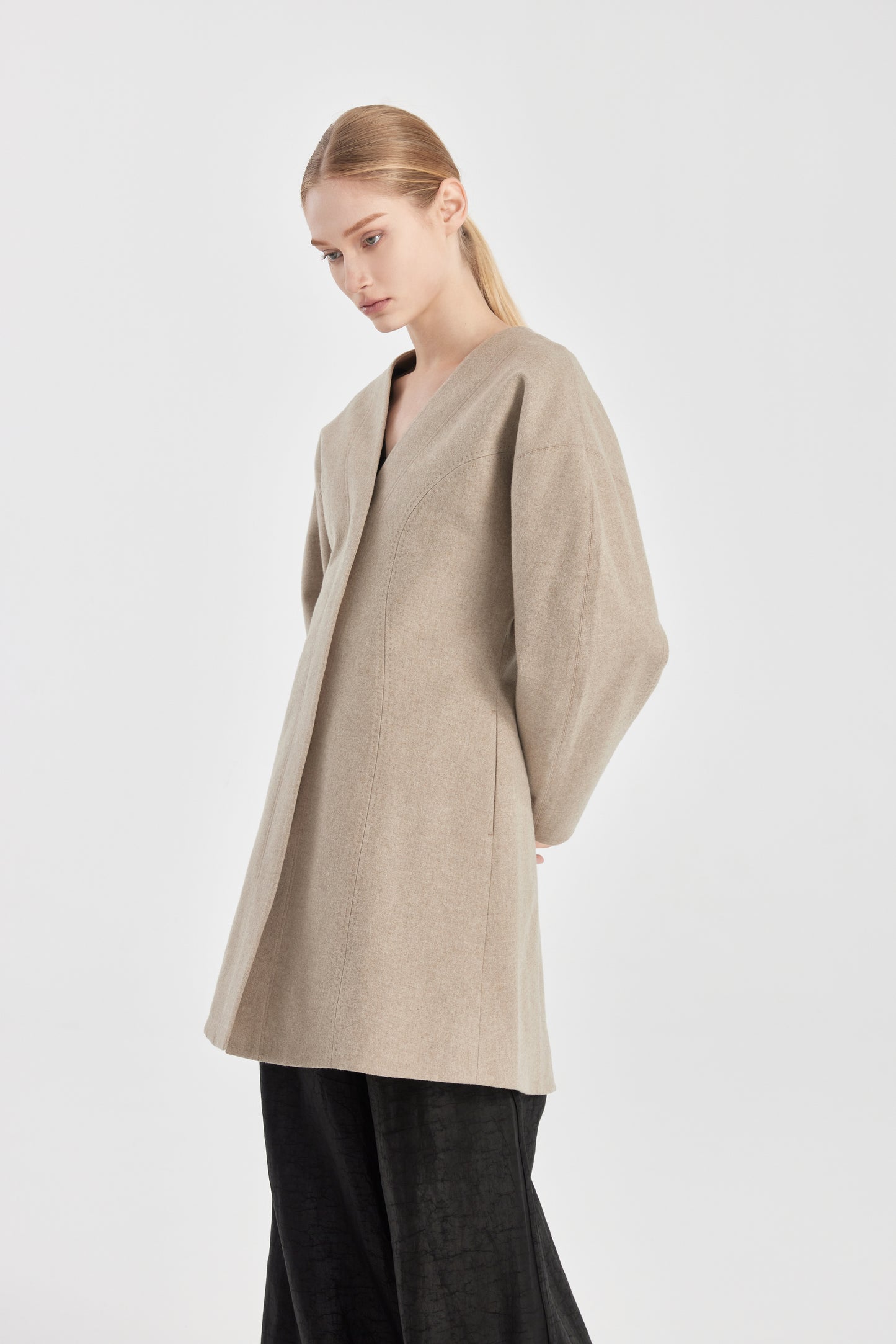 Round-Shoulder Loden Coat