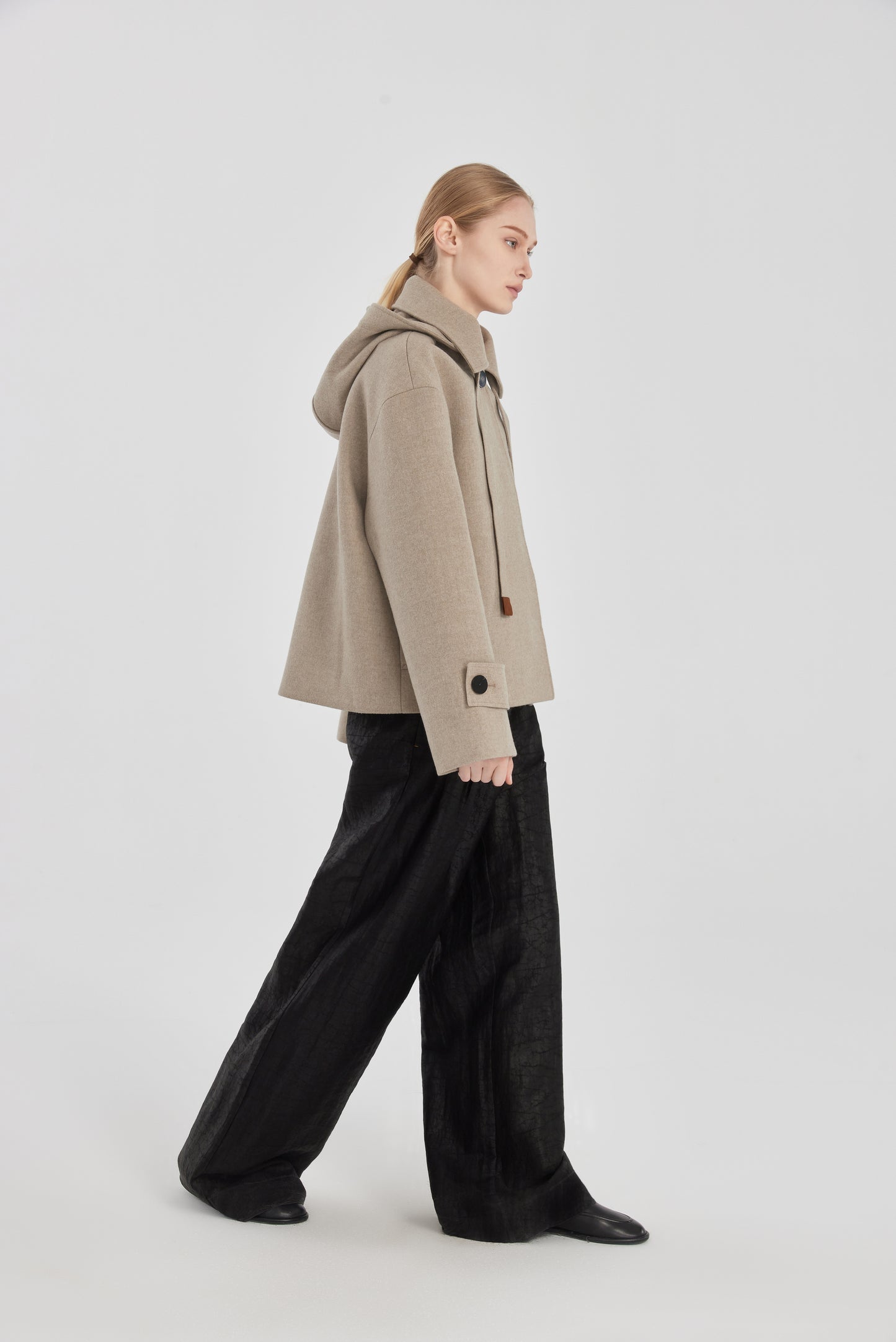 Straight-Leg Tea Silk Trousers