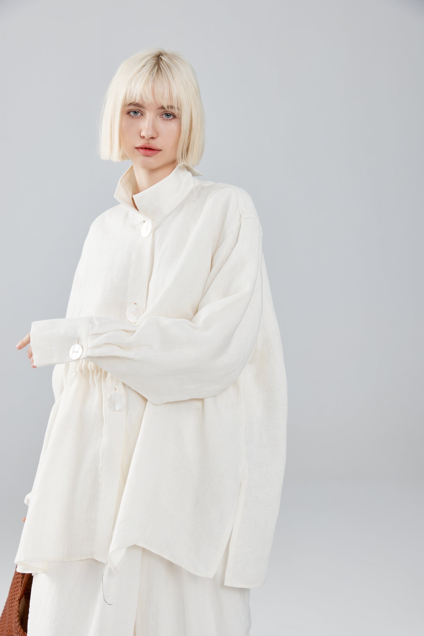 Black Linen Button-up
