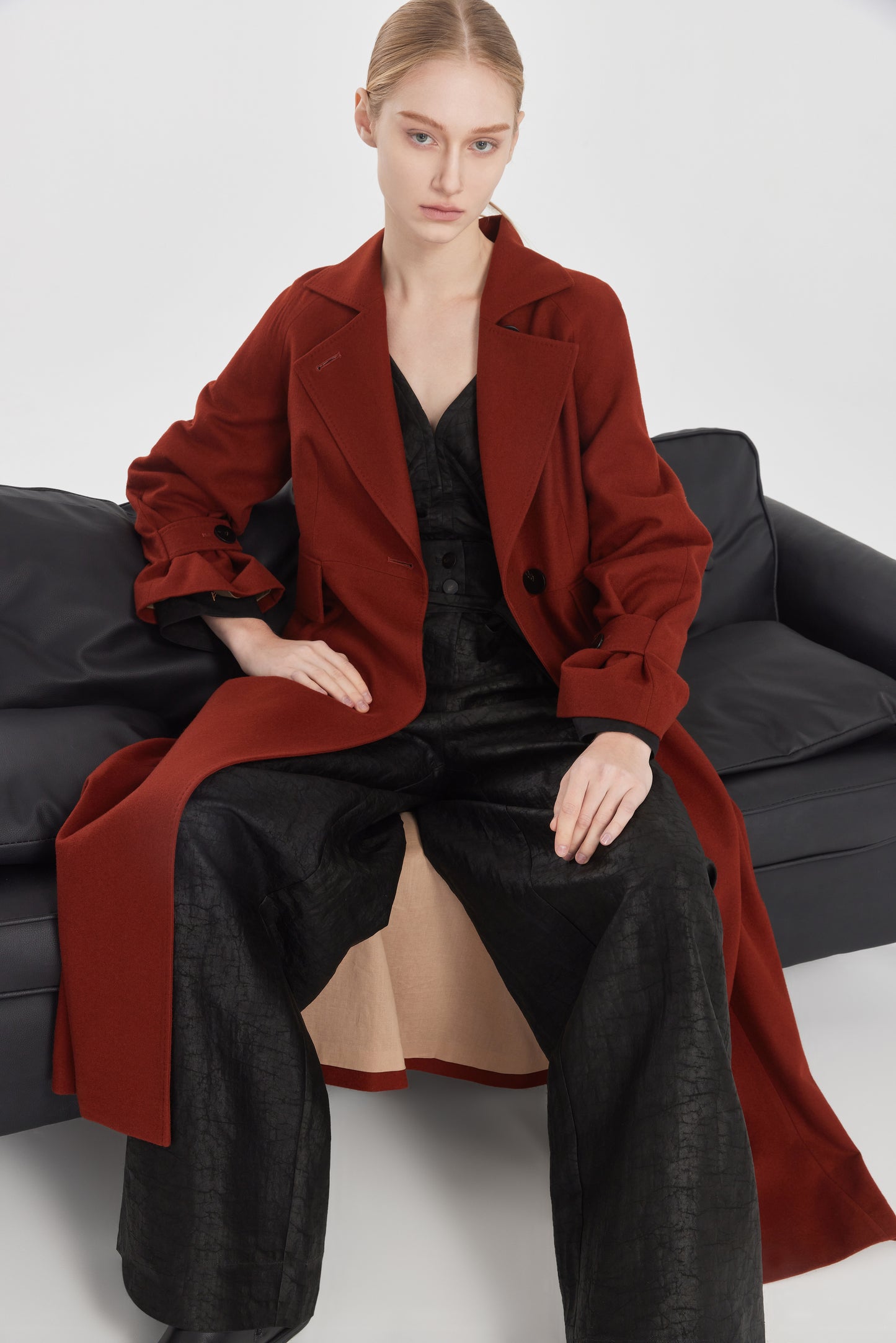 Long Loden Trench Coat