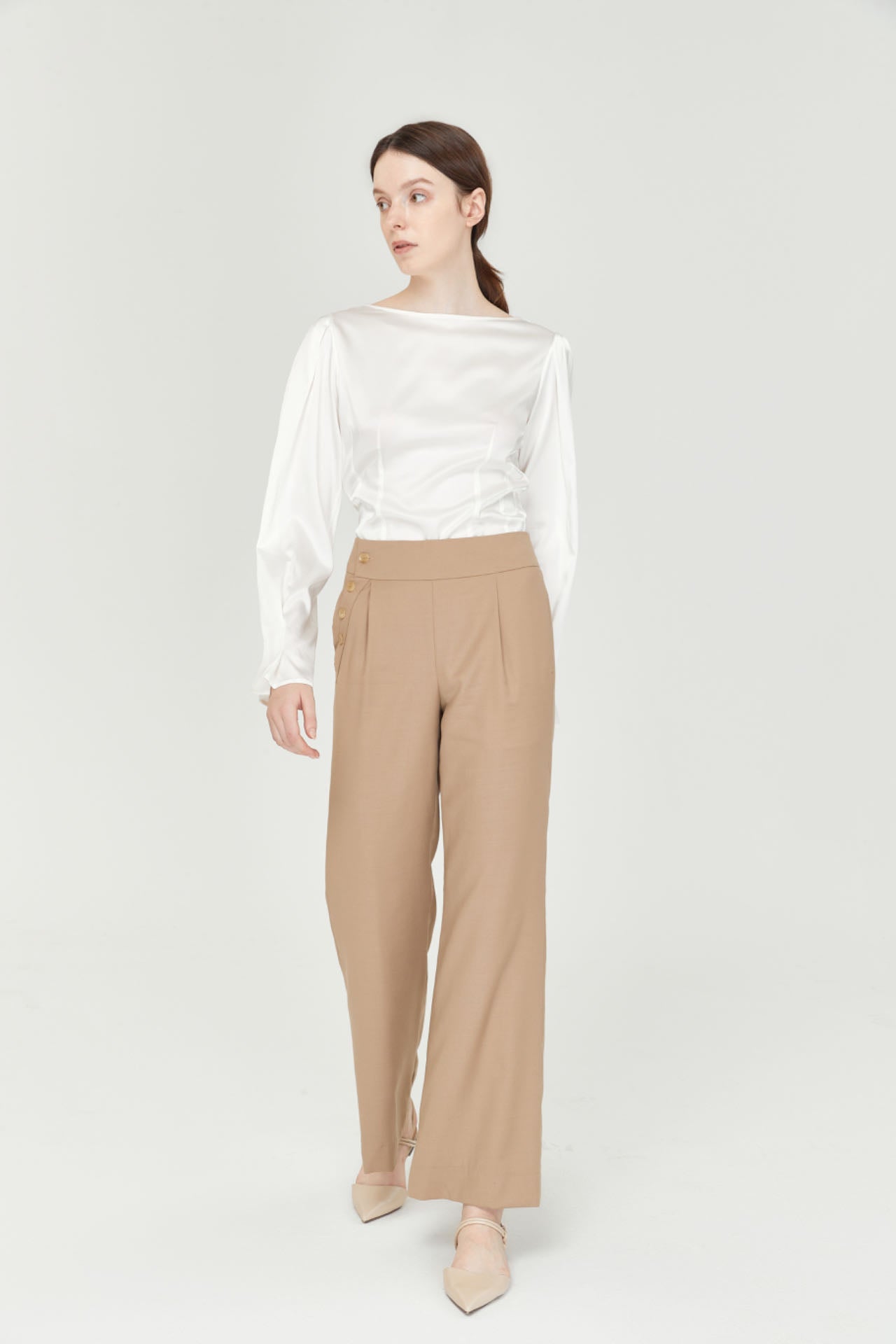 Flared Merino Trousers
