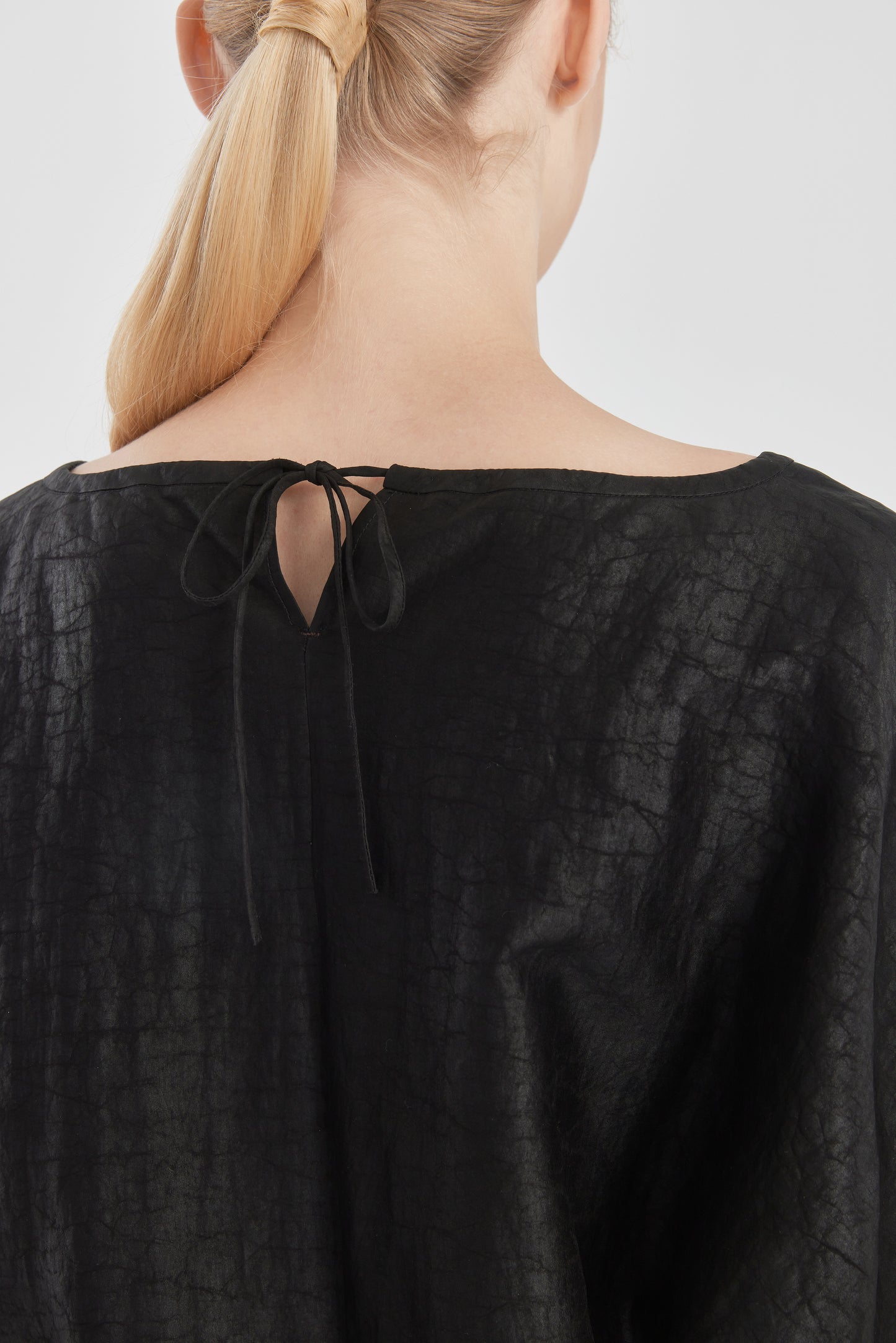 Cinched Tea Silk Shirt