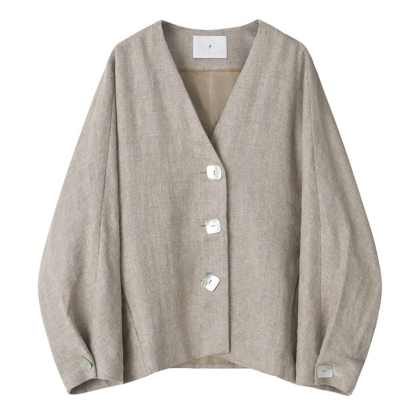 Button-Up Linen Cardigan