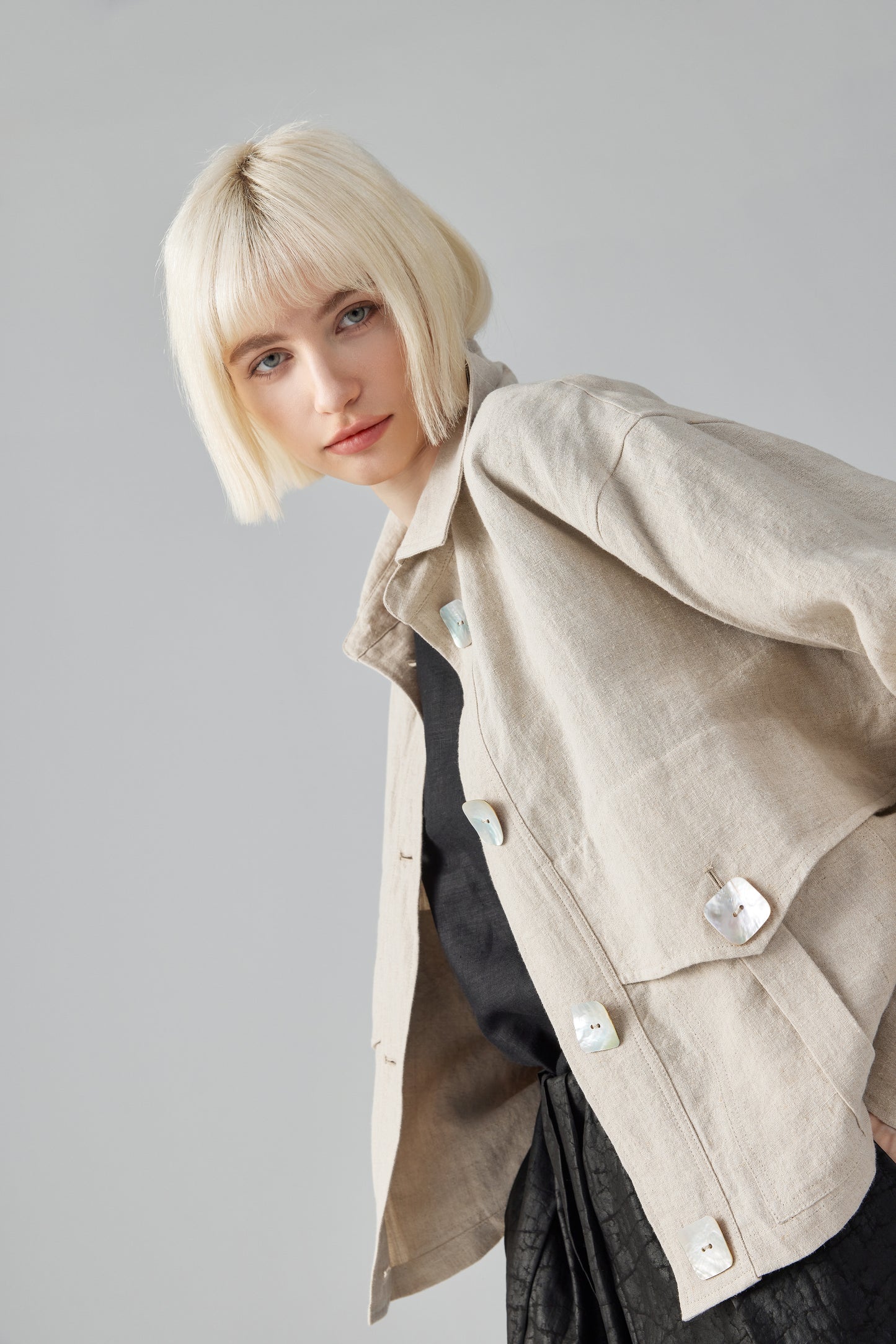 Beige Linen Jacket