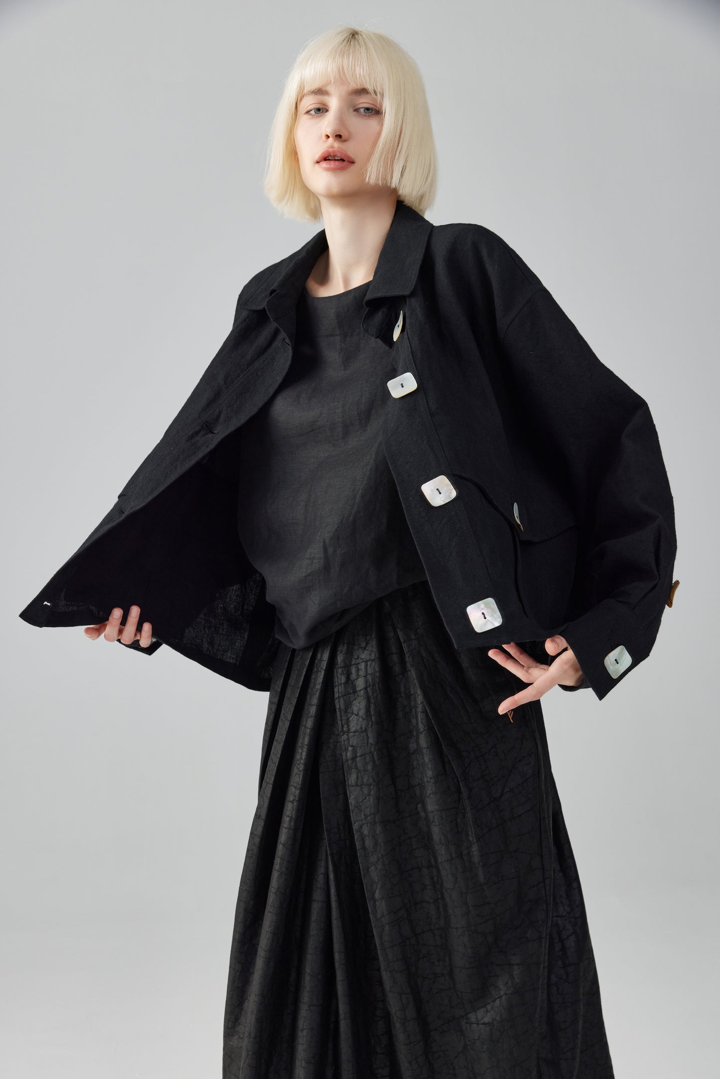 Black Linen Jacket