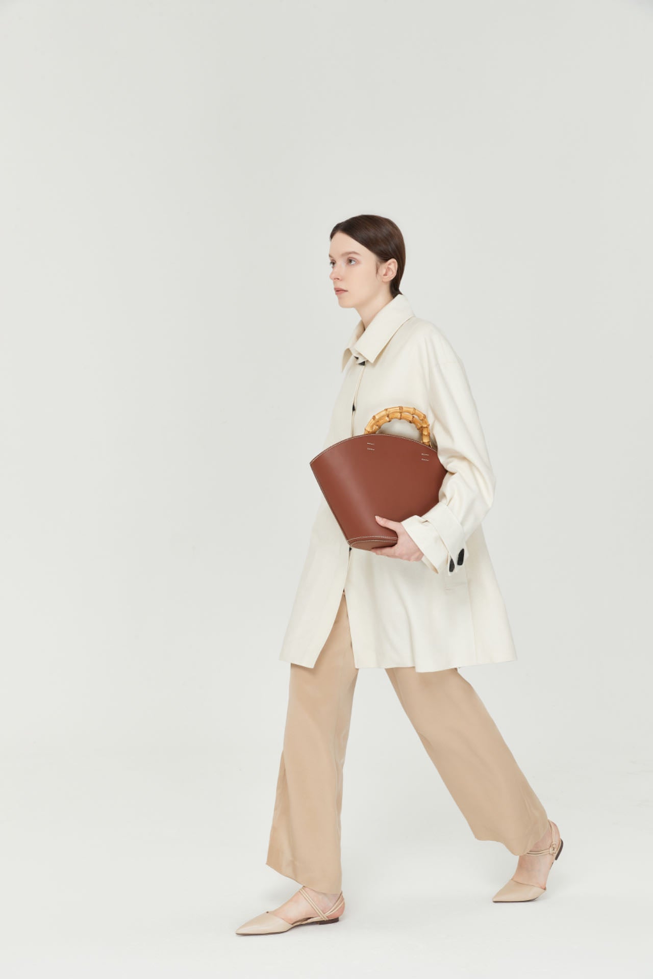 Wide-Leg Silk Trousers