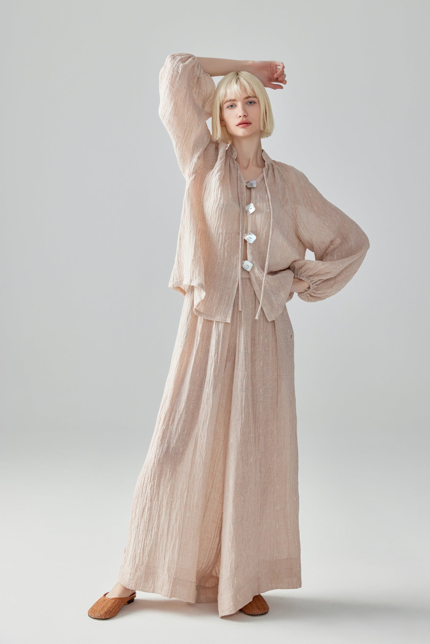 Linen Palazzo Trousers