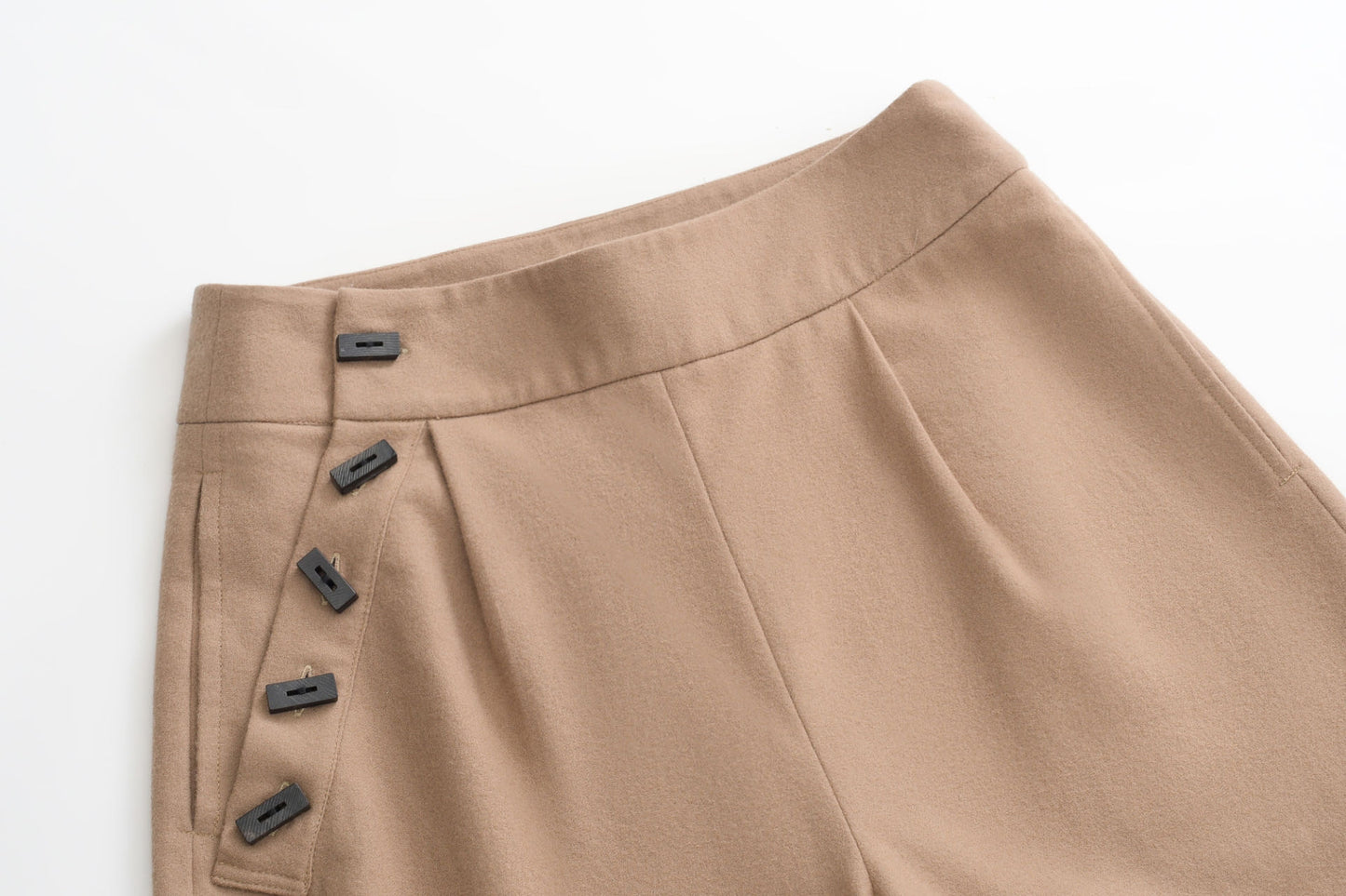 Wide-Leg Loden Trousers