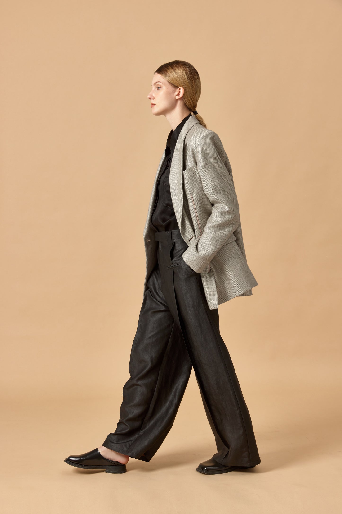 Long Linen Blazer