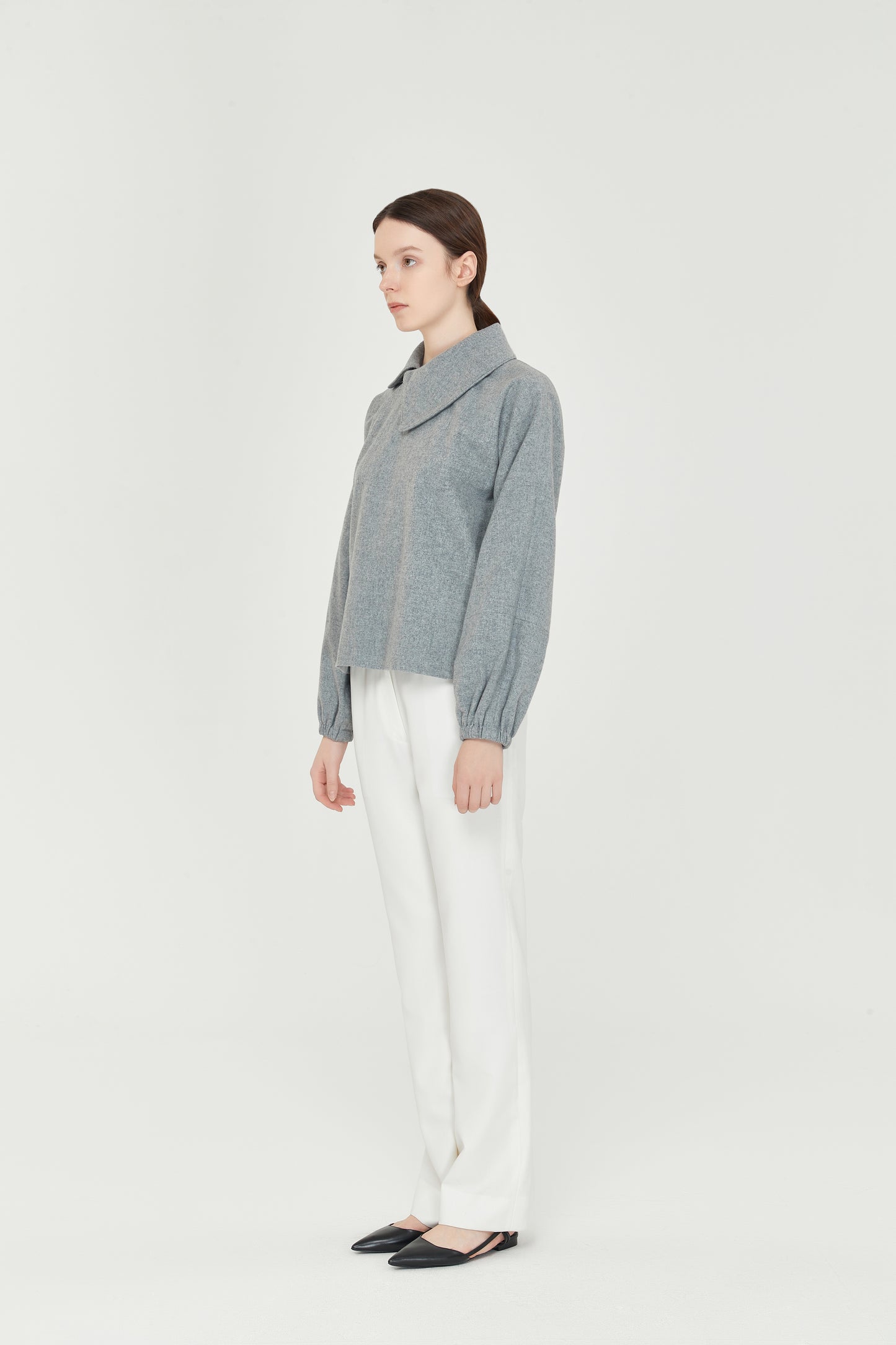 Lapel Collar Loden Top