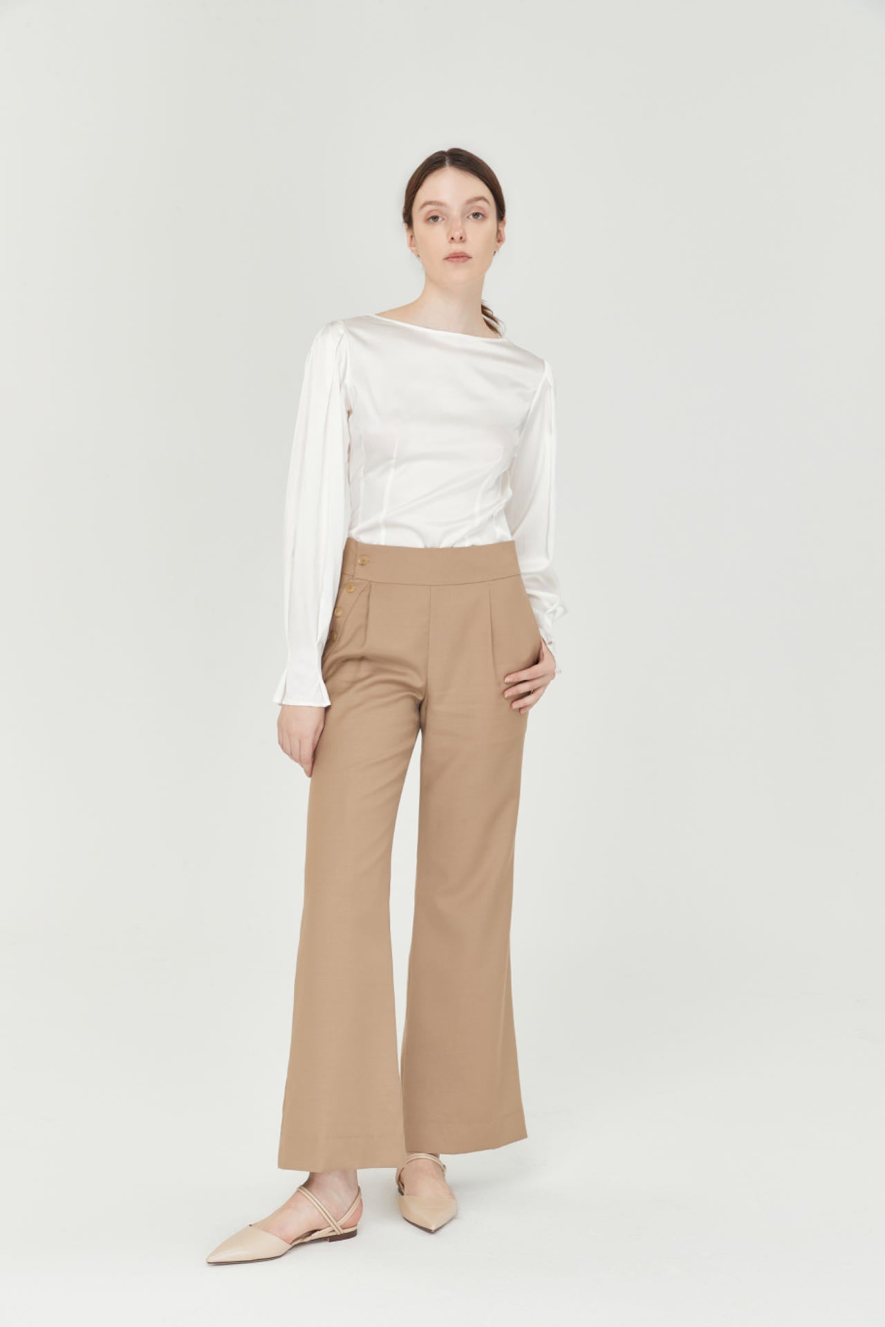 Flared Merino Trousers