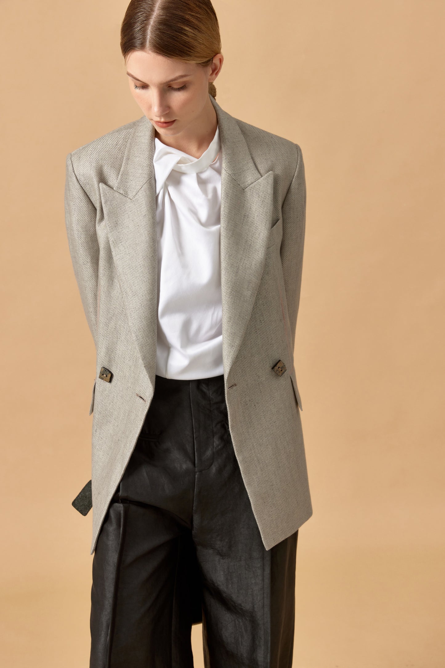 Long Linen Blazer