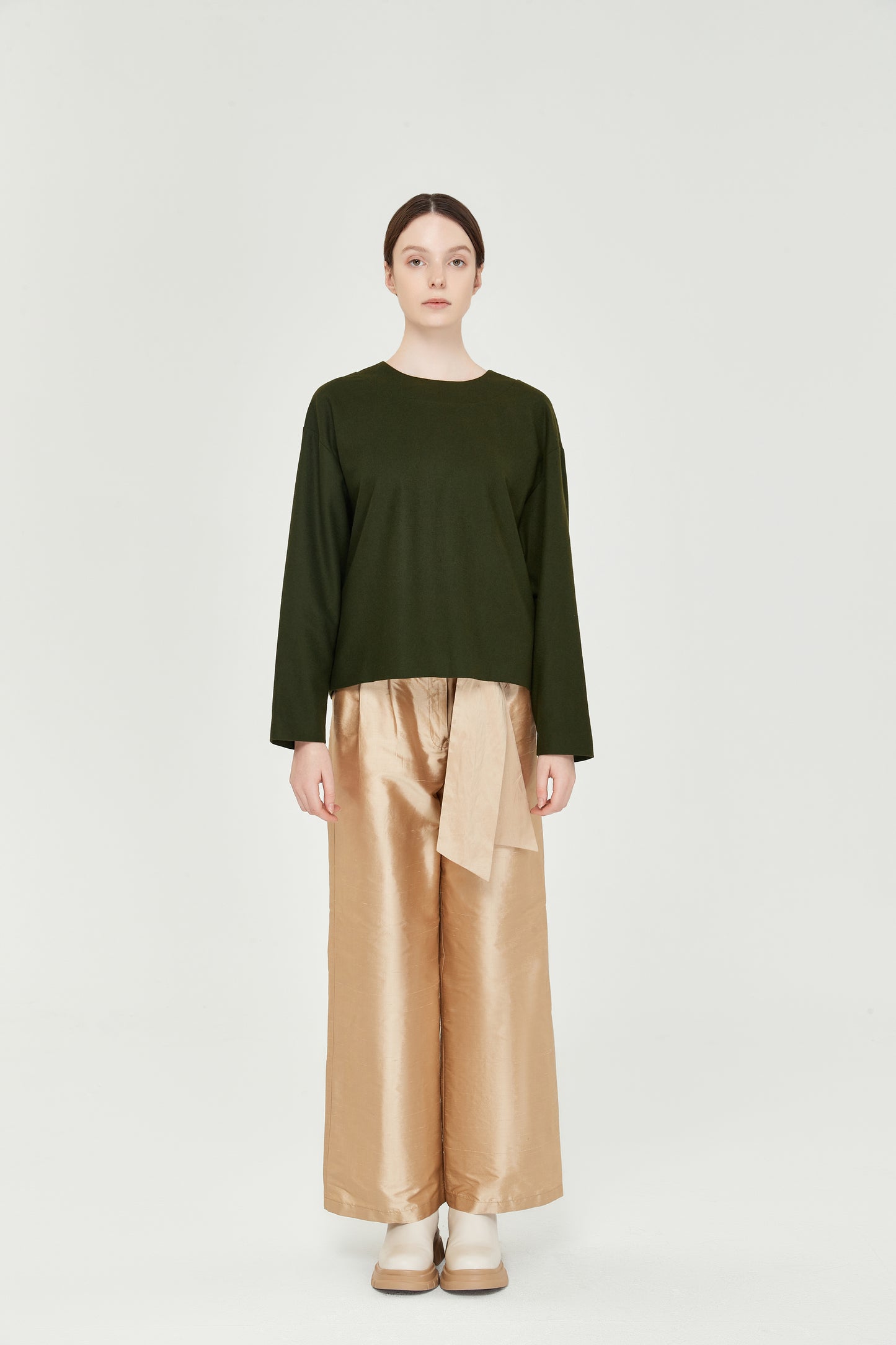 Round-Neck Loden Top