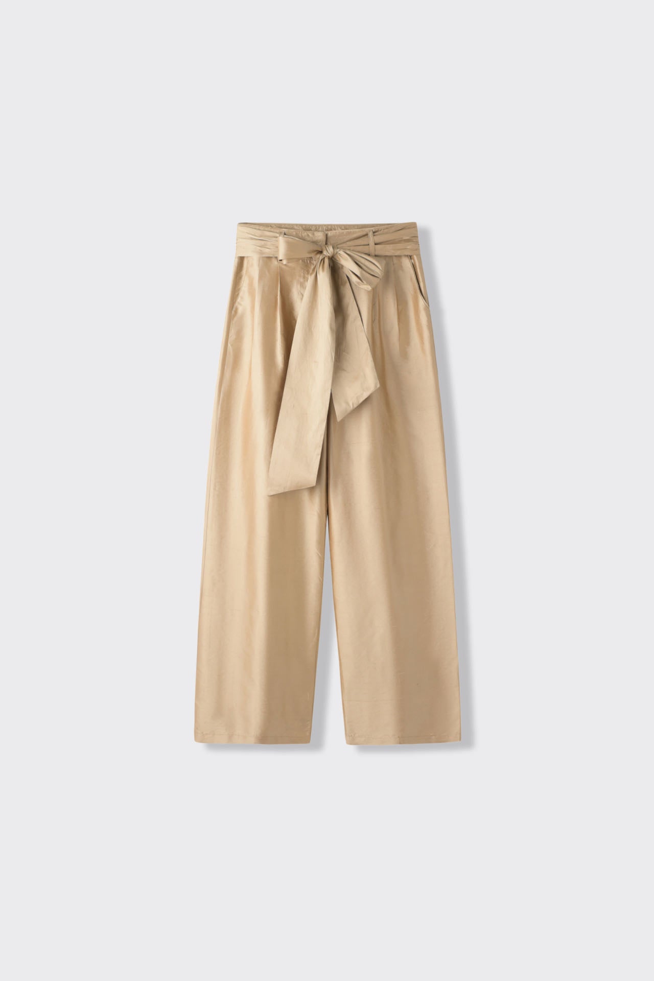 Wide-Leg Thai Silk Trousers