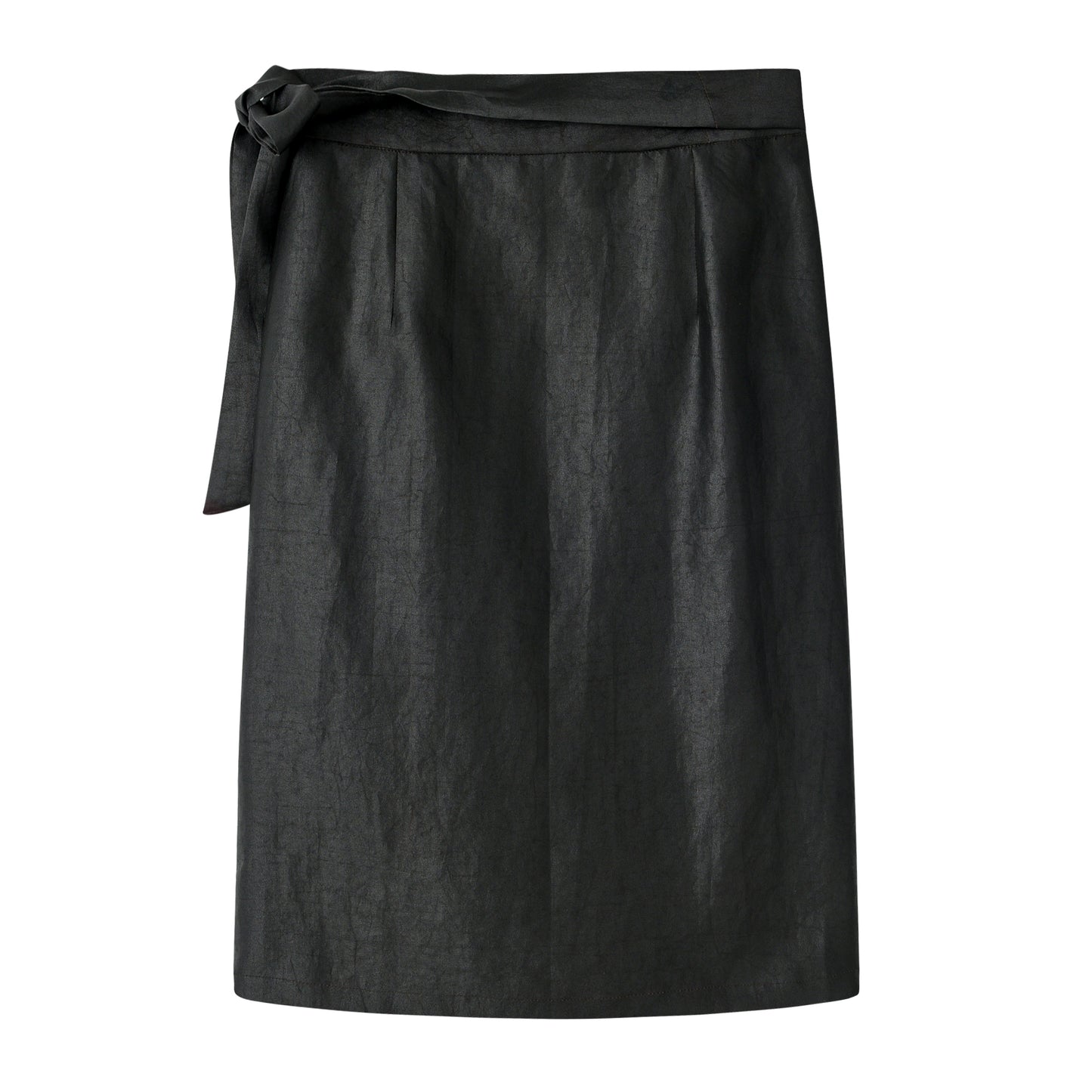 Short Tea Silk Wrap Skirt
