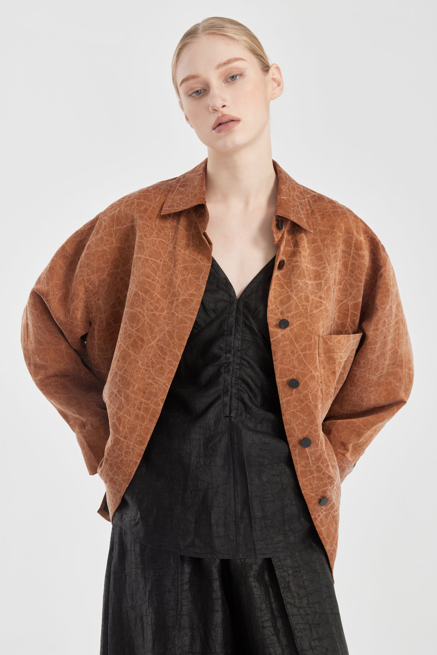 Brown Tea Silk Shirt