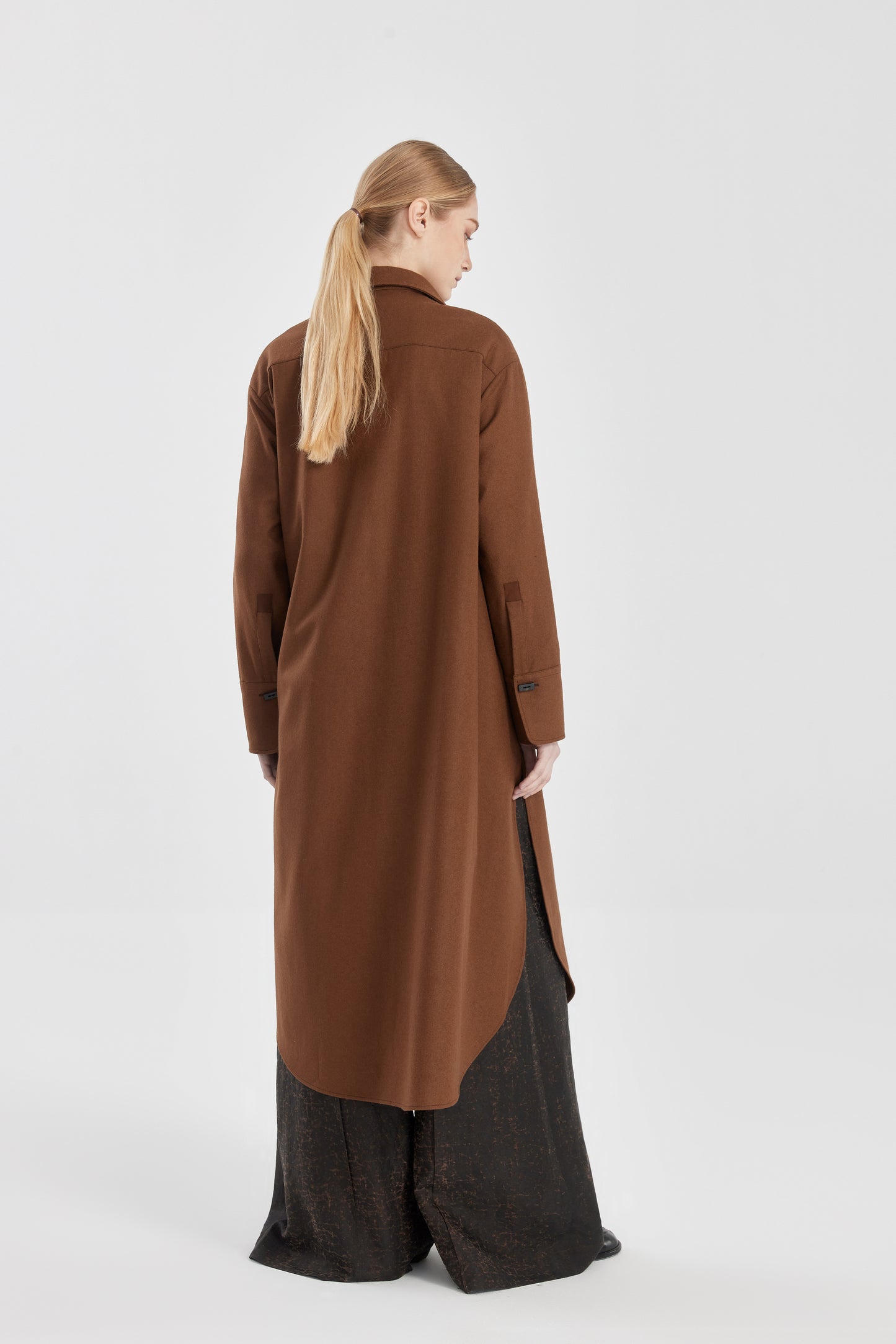 Long Rounded Loden Coat Dress
