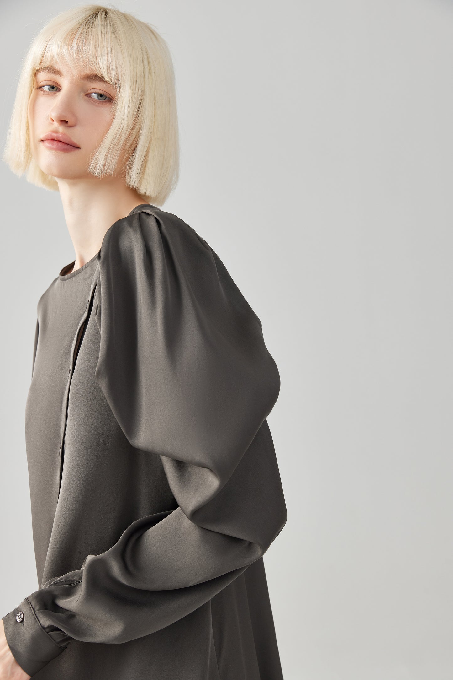 Ruffled Silk Blouse