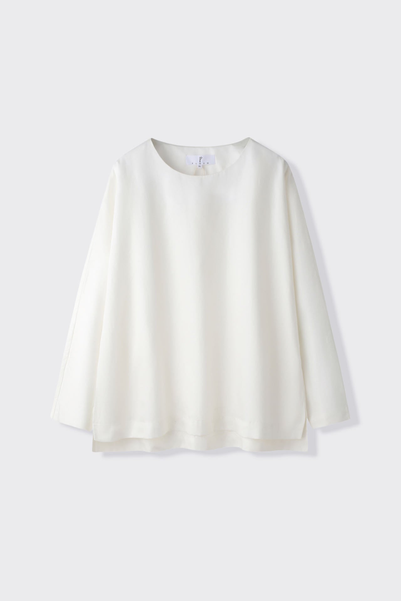 Basic Wide Round Collar Linen Shirt
