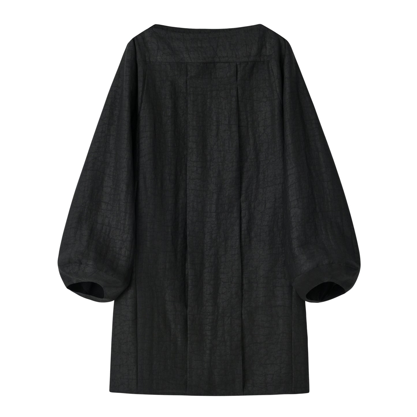 Lantern Sleeve Tea Silk Dress