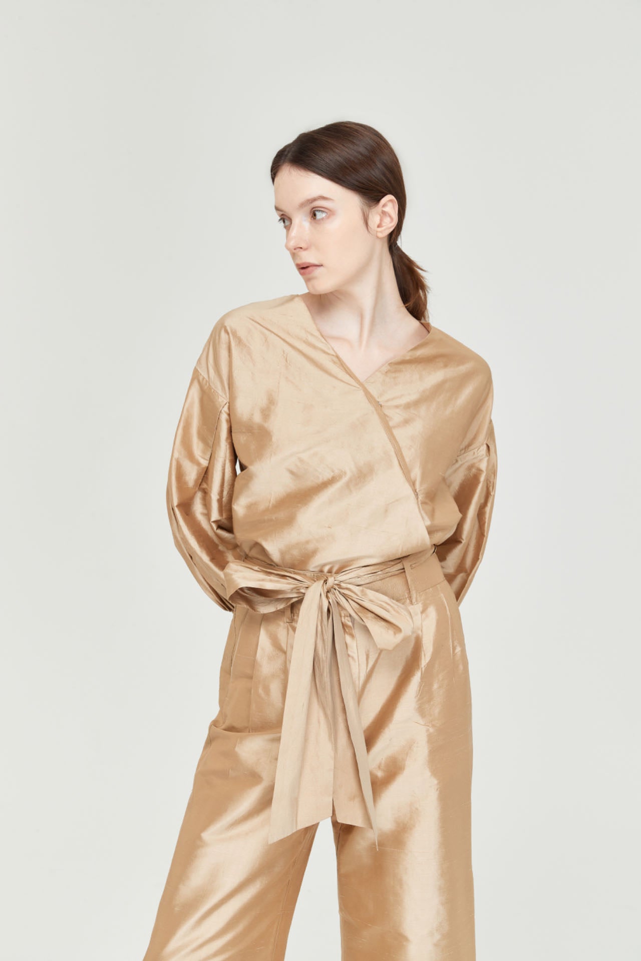 V-Neck Thai Silk Top