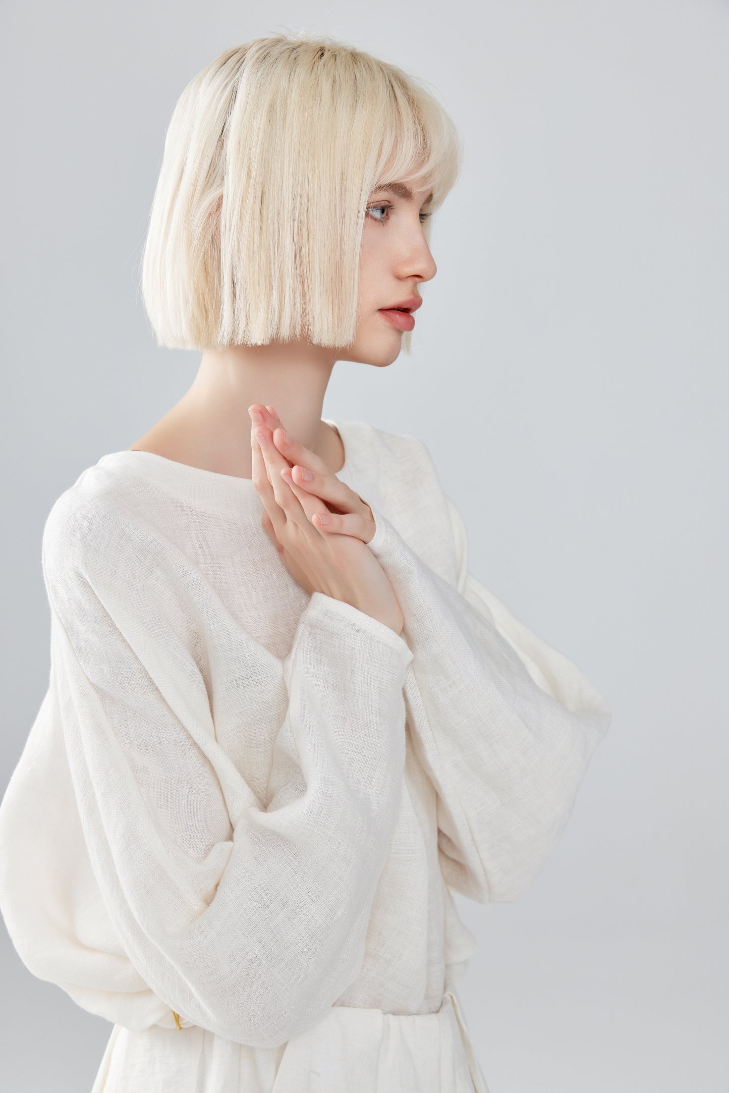 White Linen Top