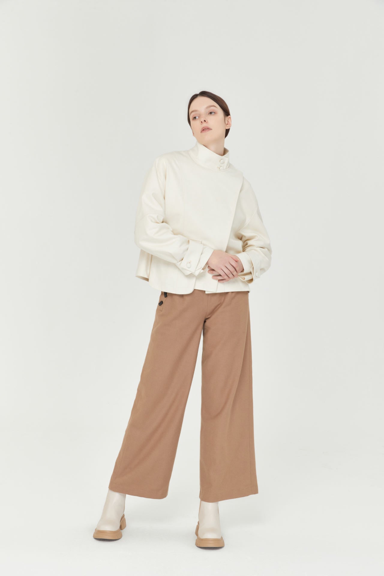 Wide-Leg Loden Trousers