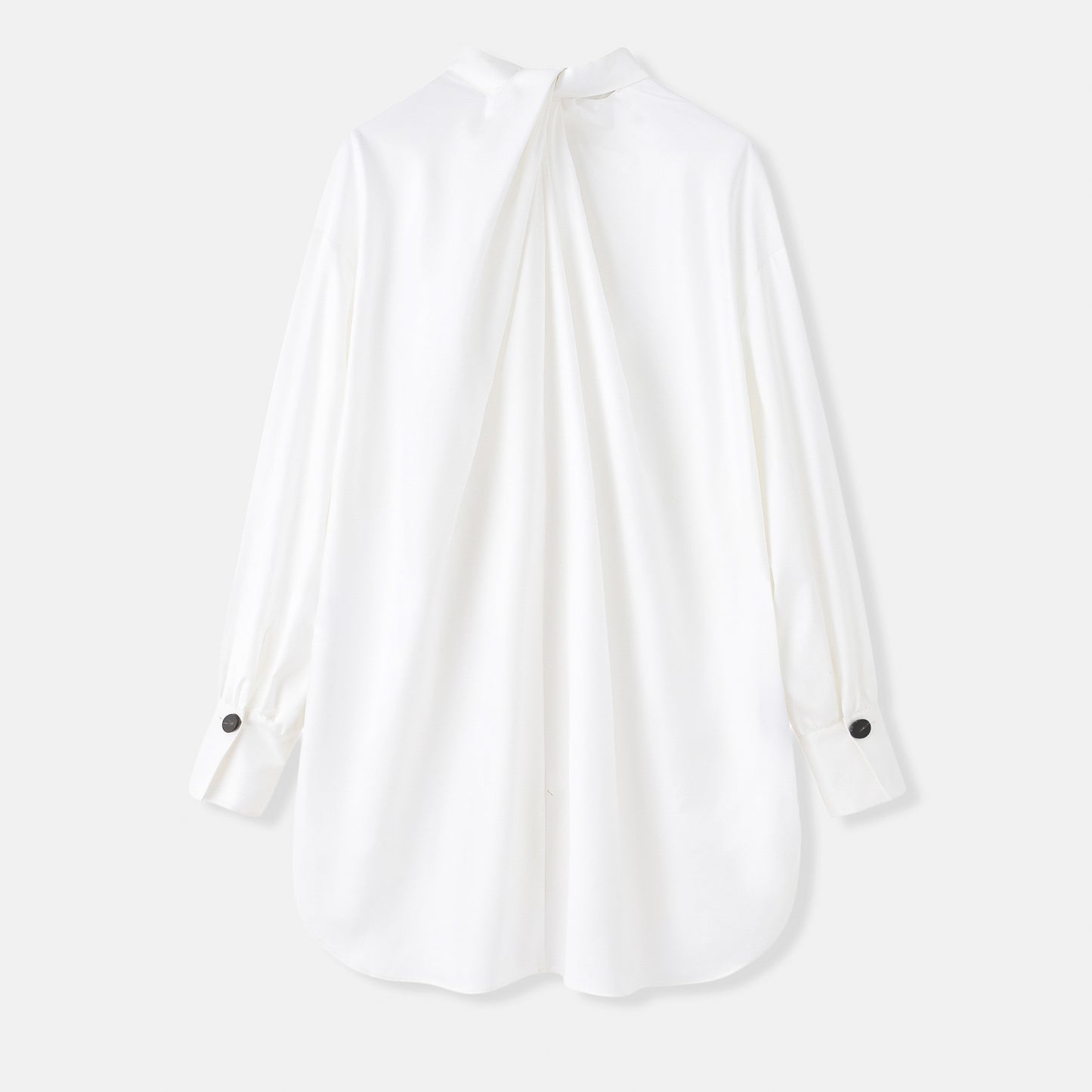 Banded Collar Cotton Shirt