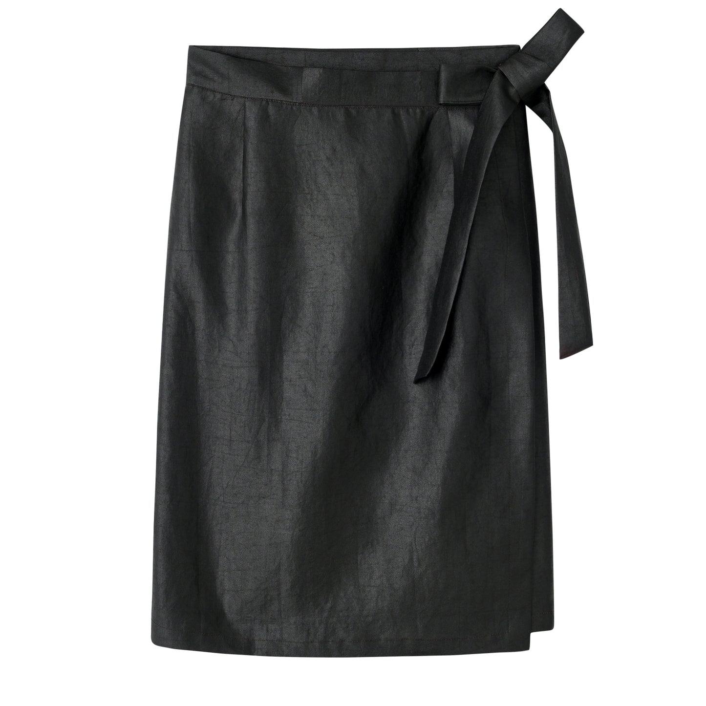 Short Tea Silk Wrap Skirt