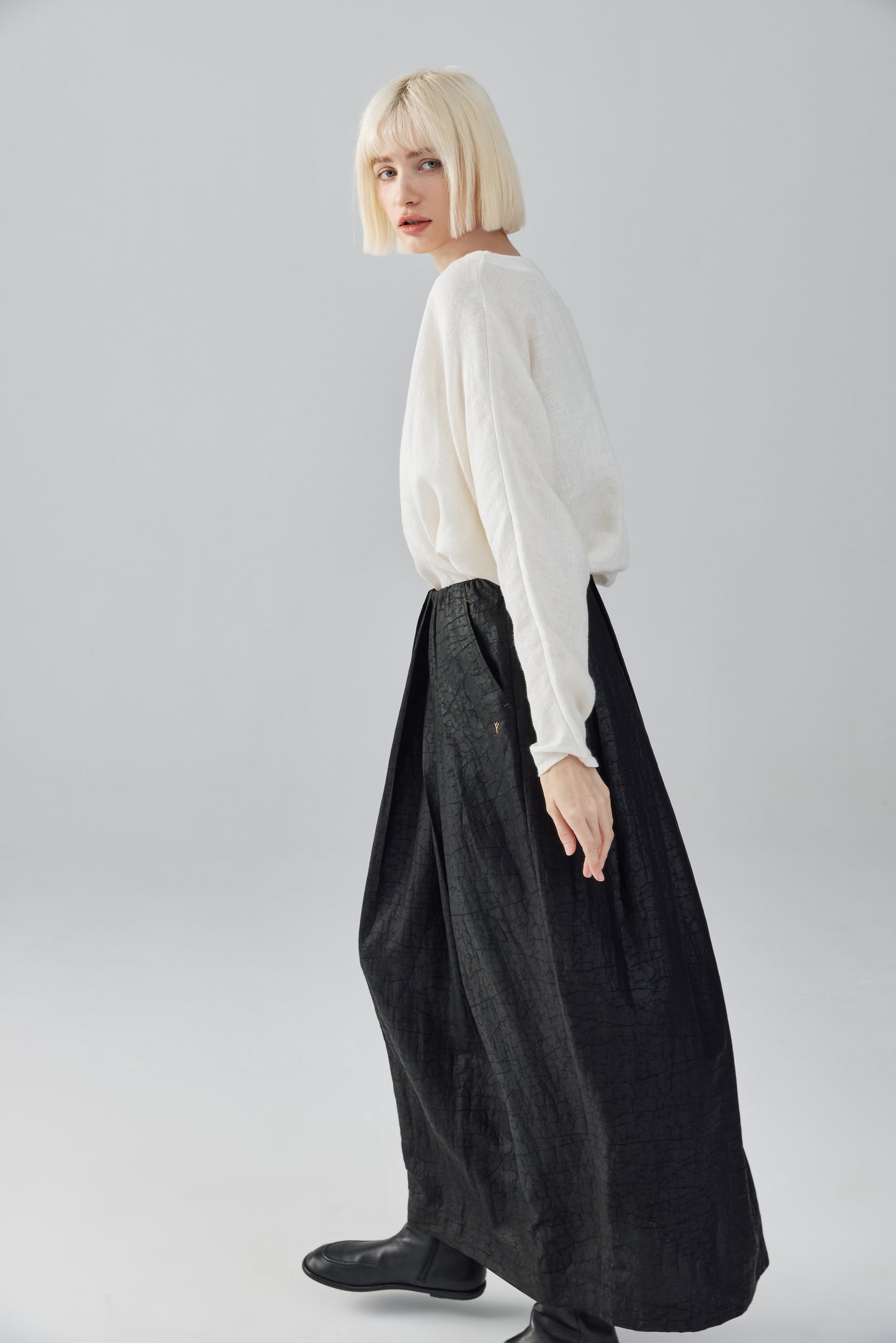 Layered Tea Silk Skirt
