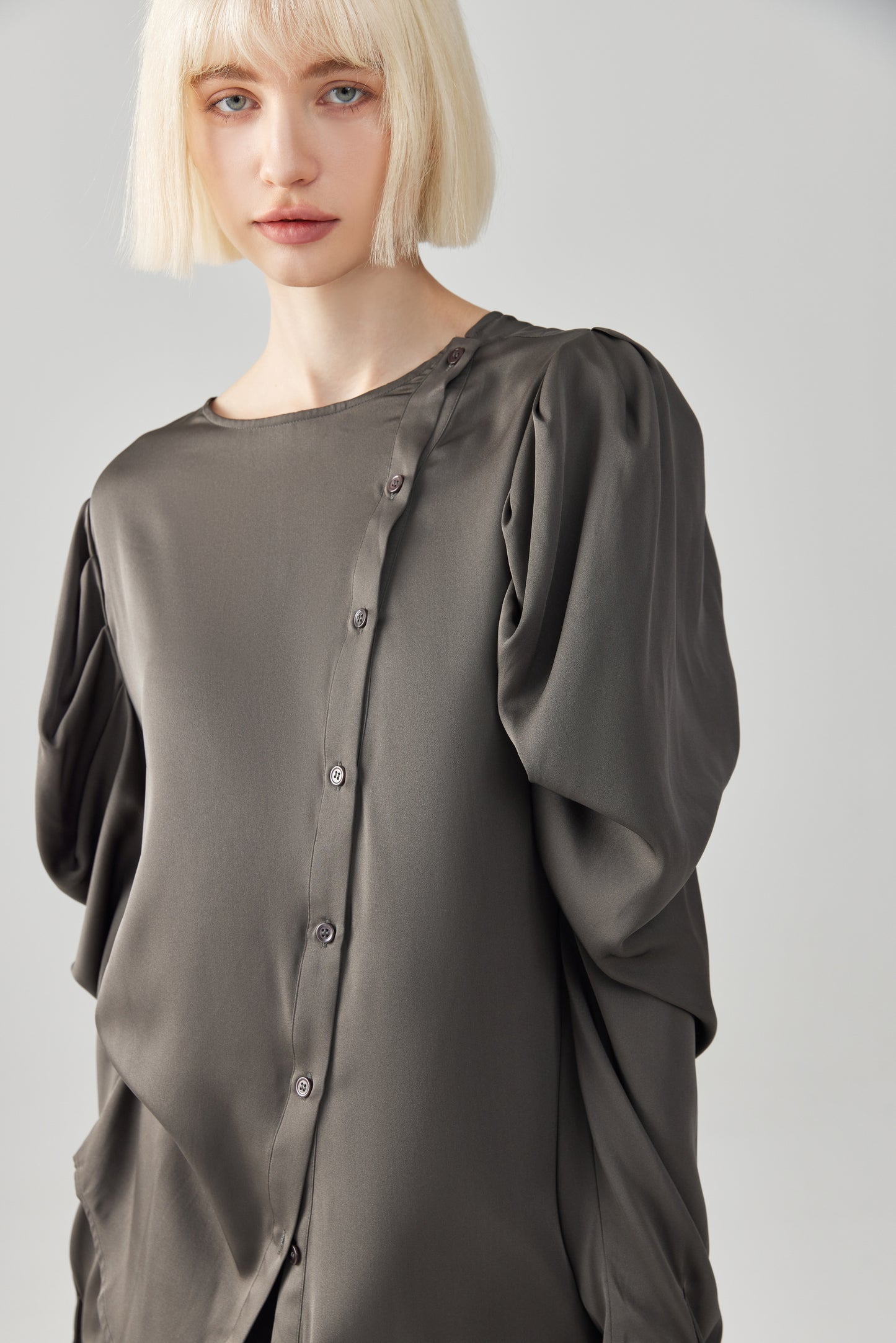 Ruffled Silk Blouse
