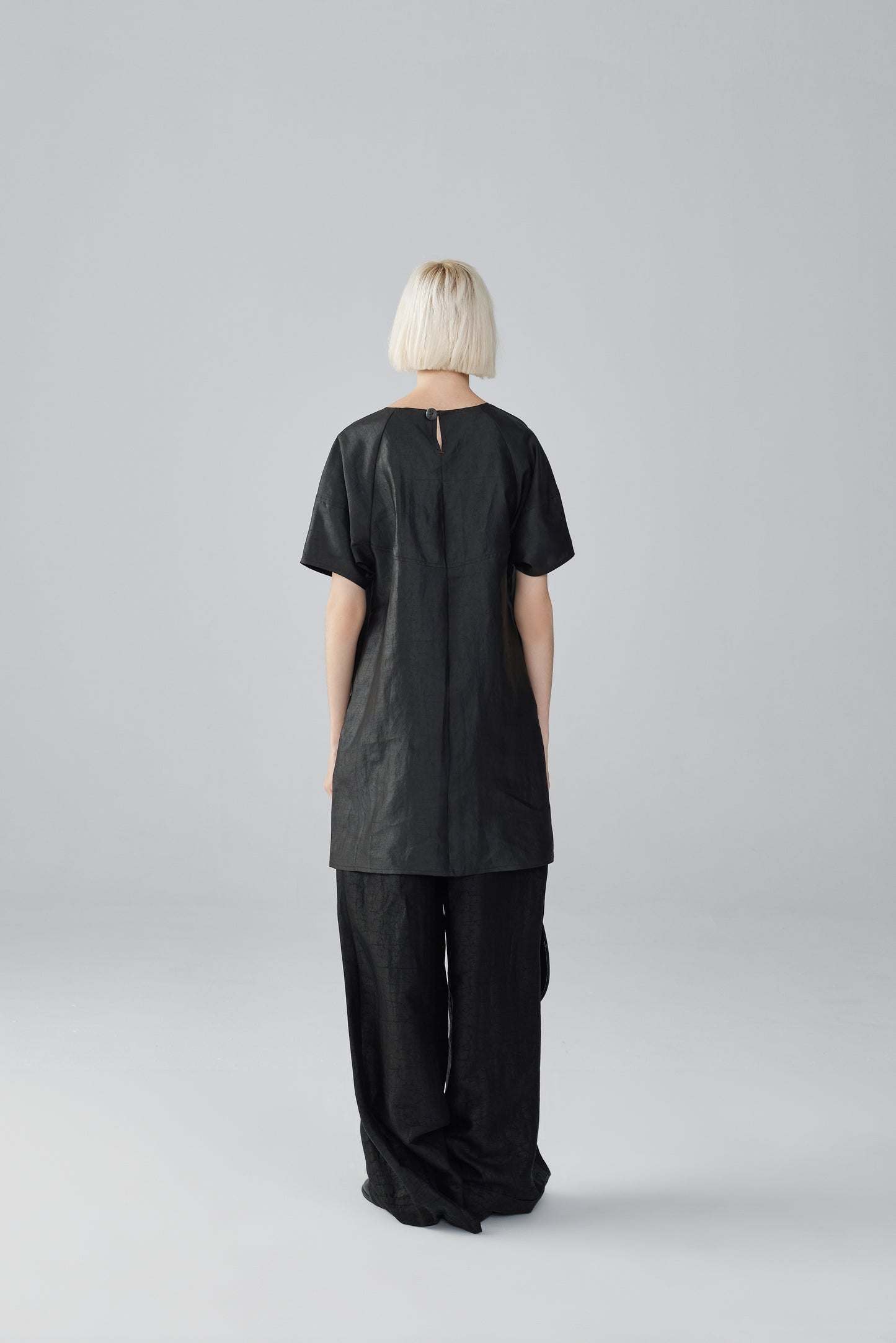 Wide-Leg Tea Silk Trousers