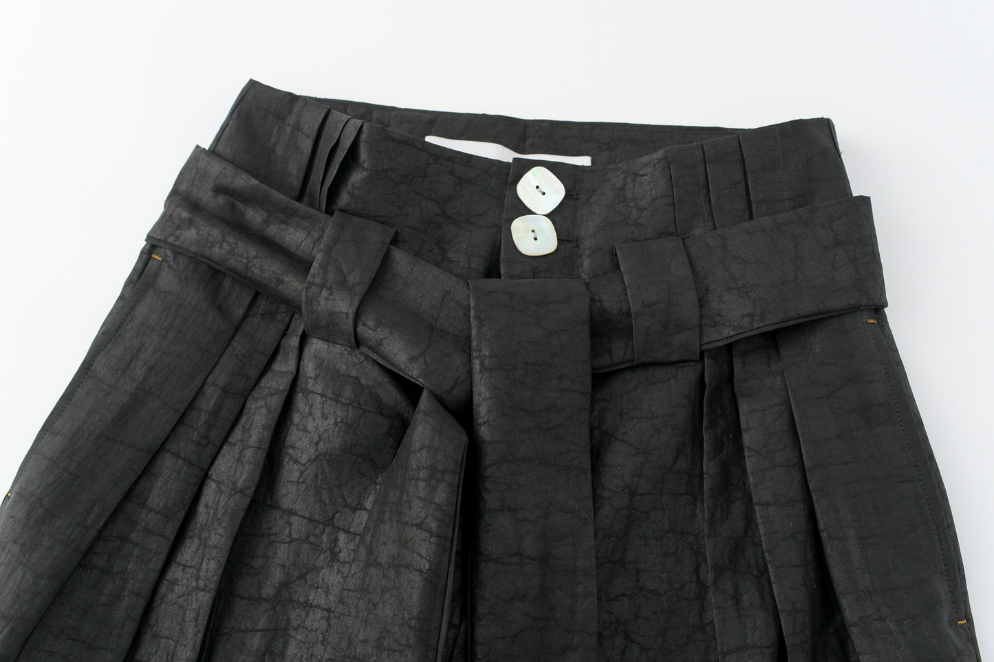 Wide-Leg Tea Silk Trousers