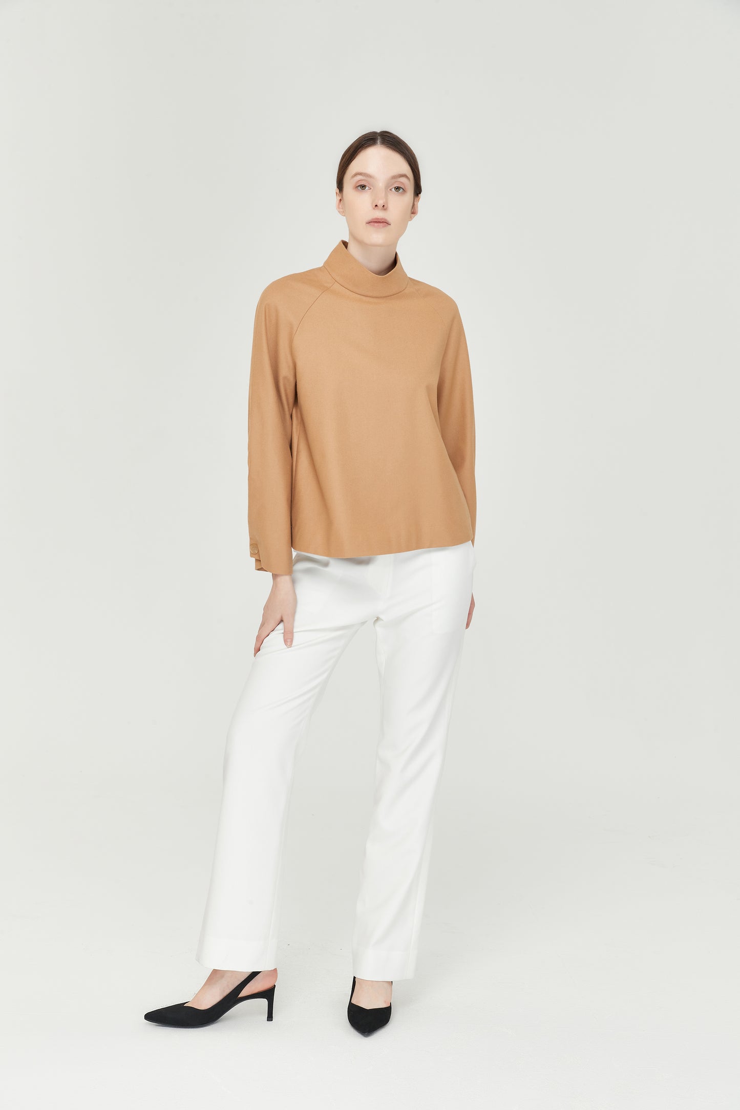 High Neck Loden Top