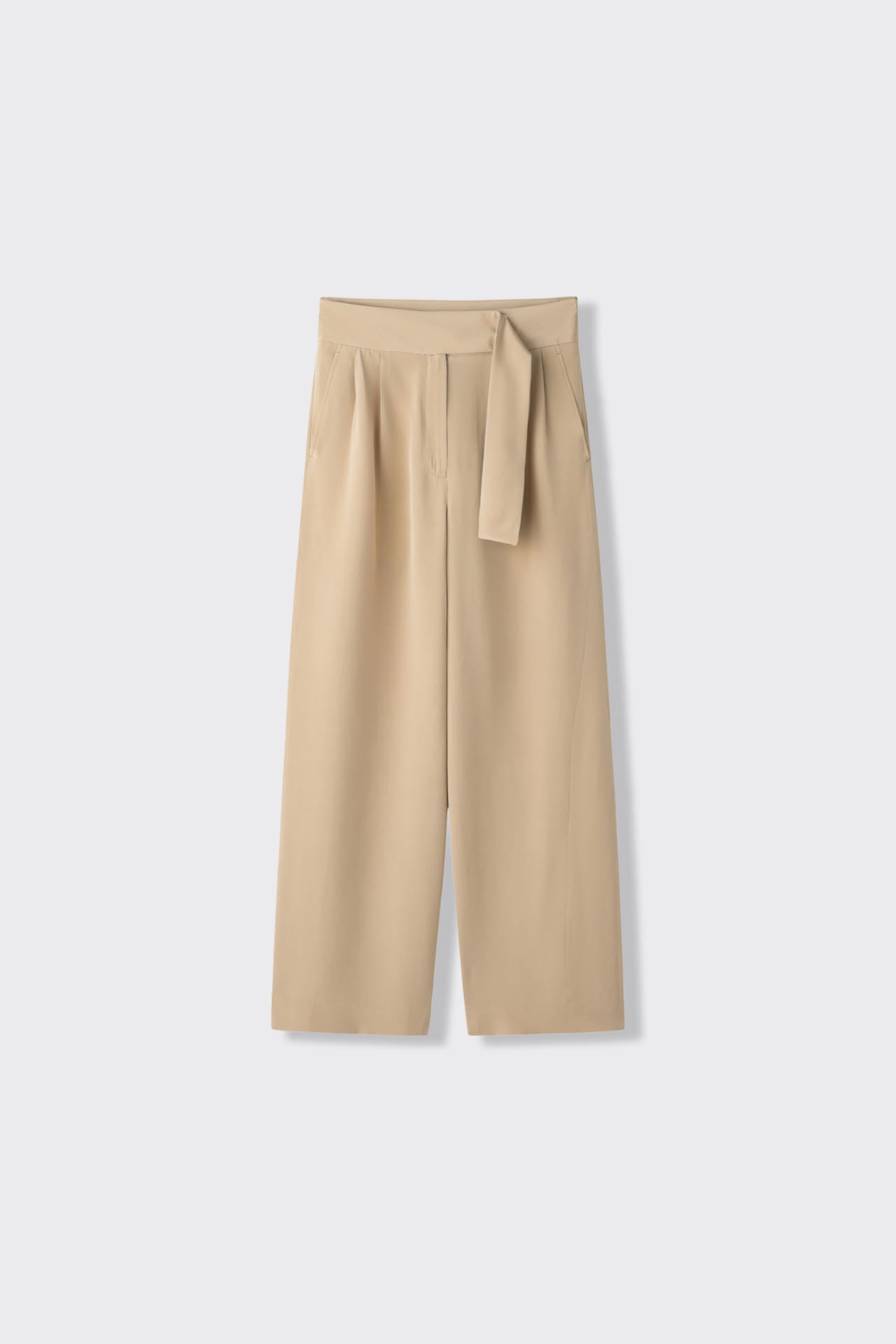 Wide-Leg Silk Trousers