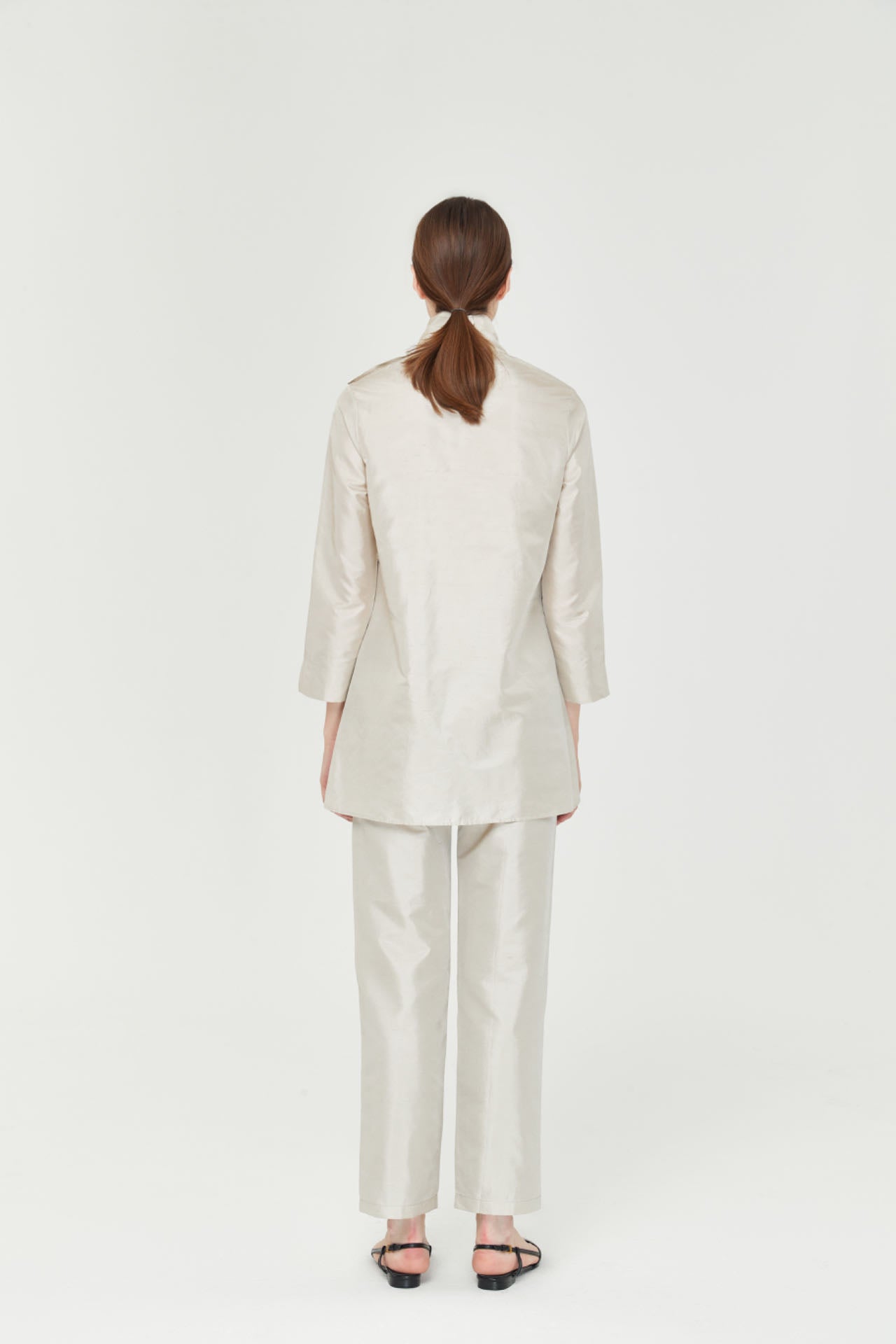 Cropped Thai Silk Trousers