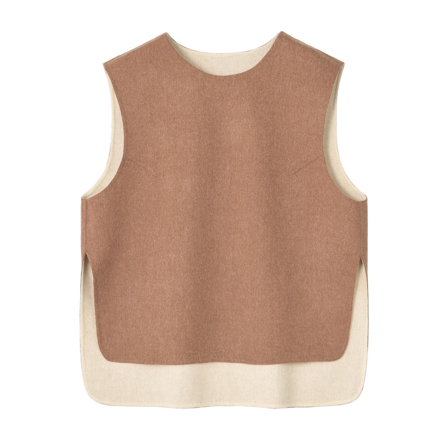 Simple Double-Faced Loden Vest