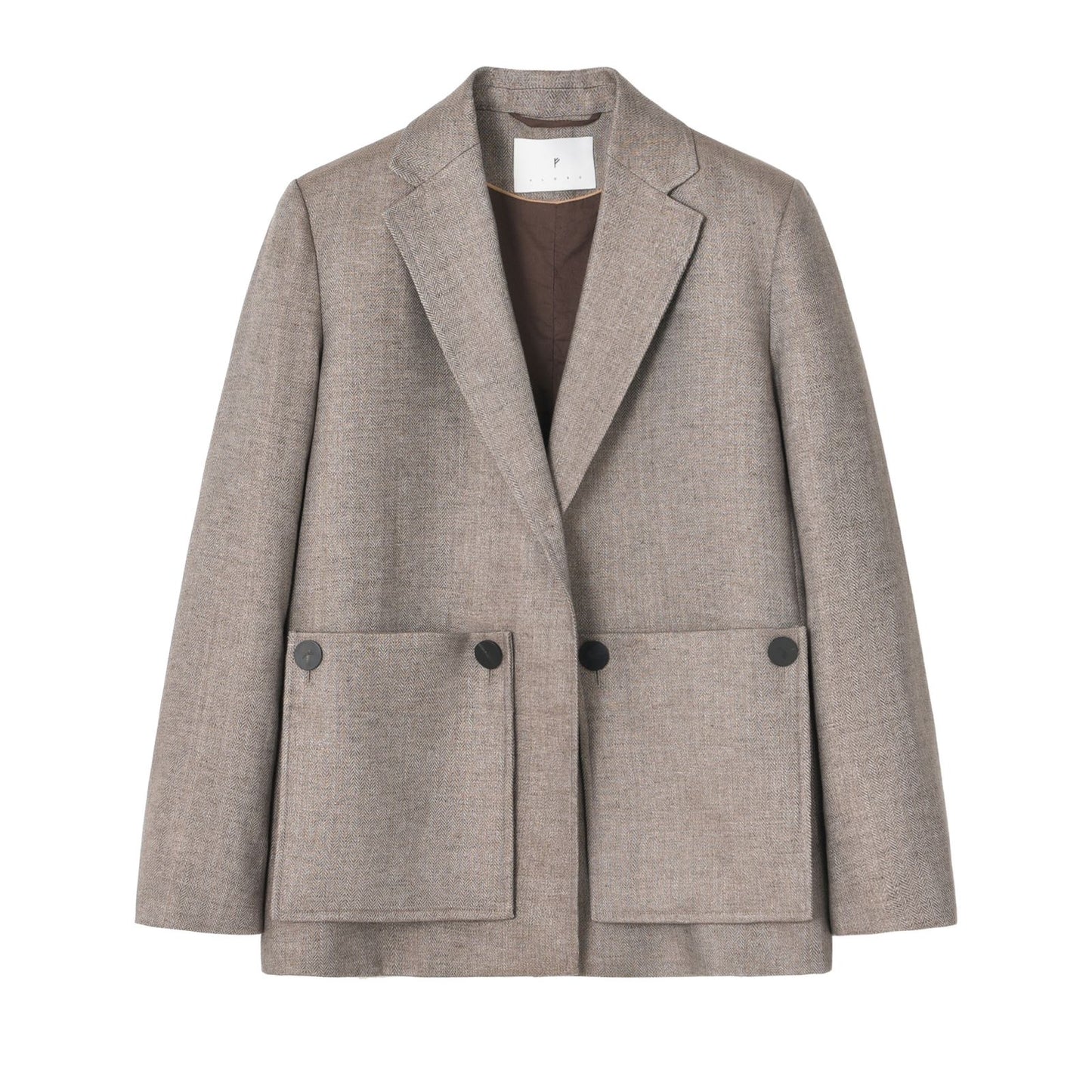 Linen Jacket with Movable Pockets