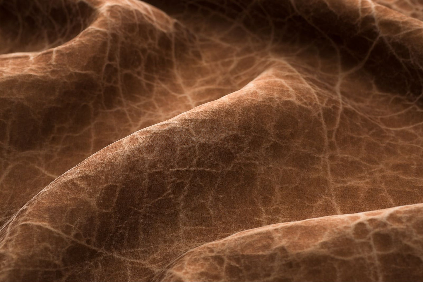 Tea Silk Kimono With Movable Pockets