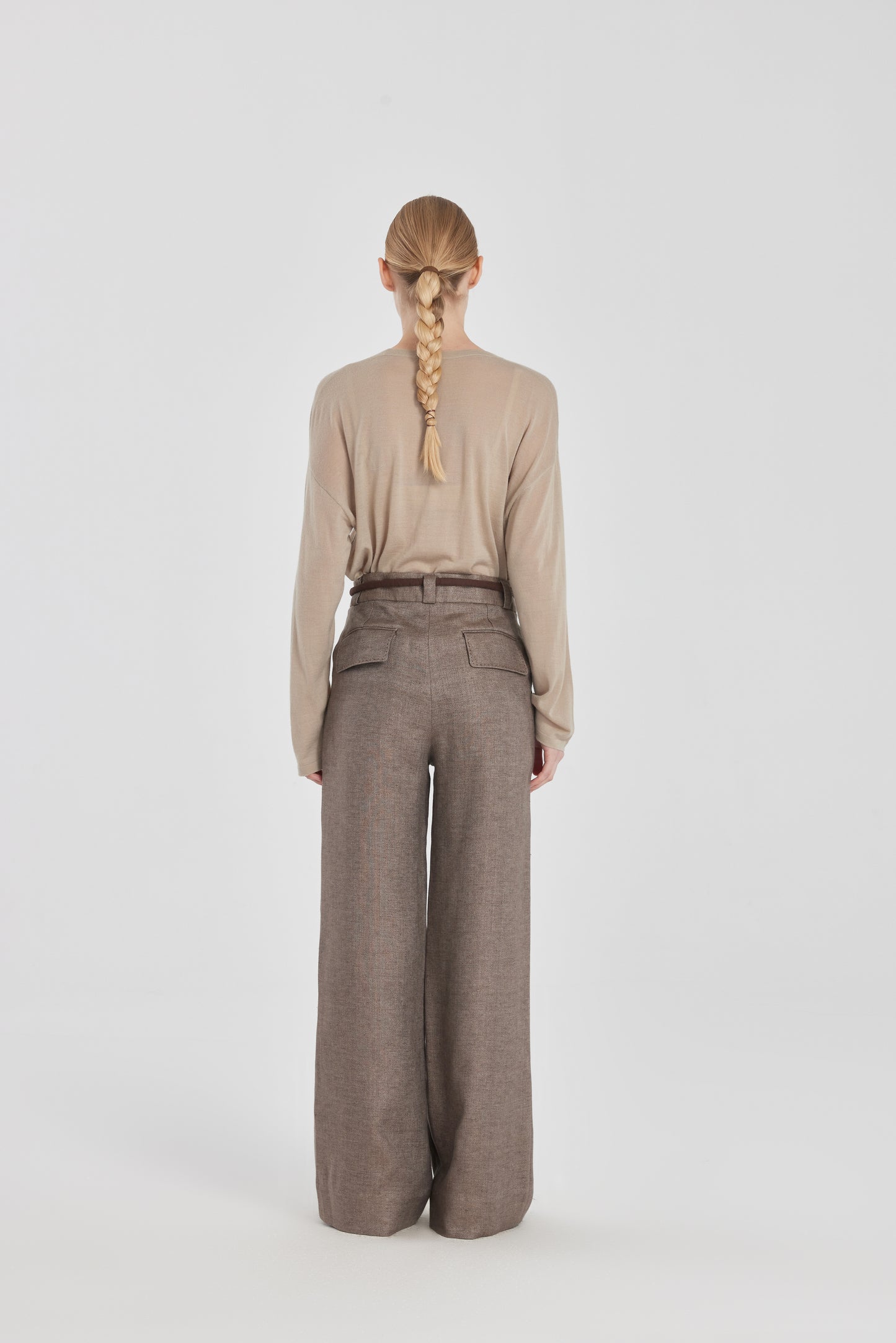 Straight-Leg Linen Trousers