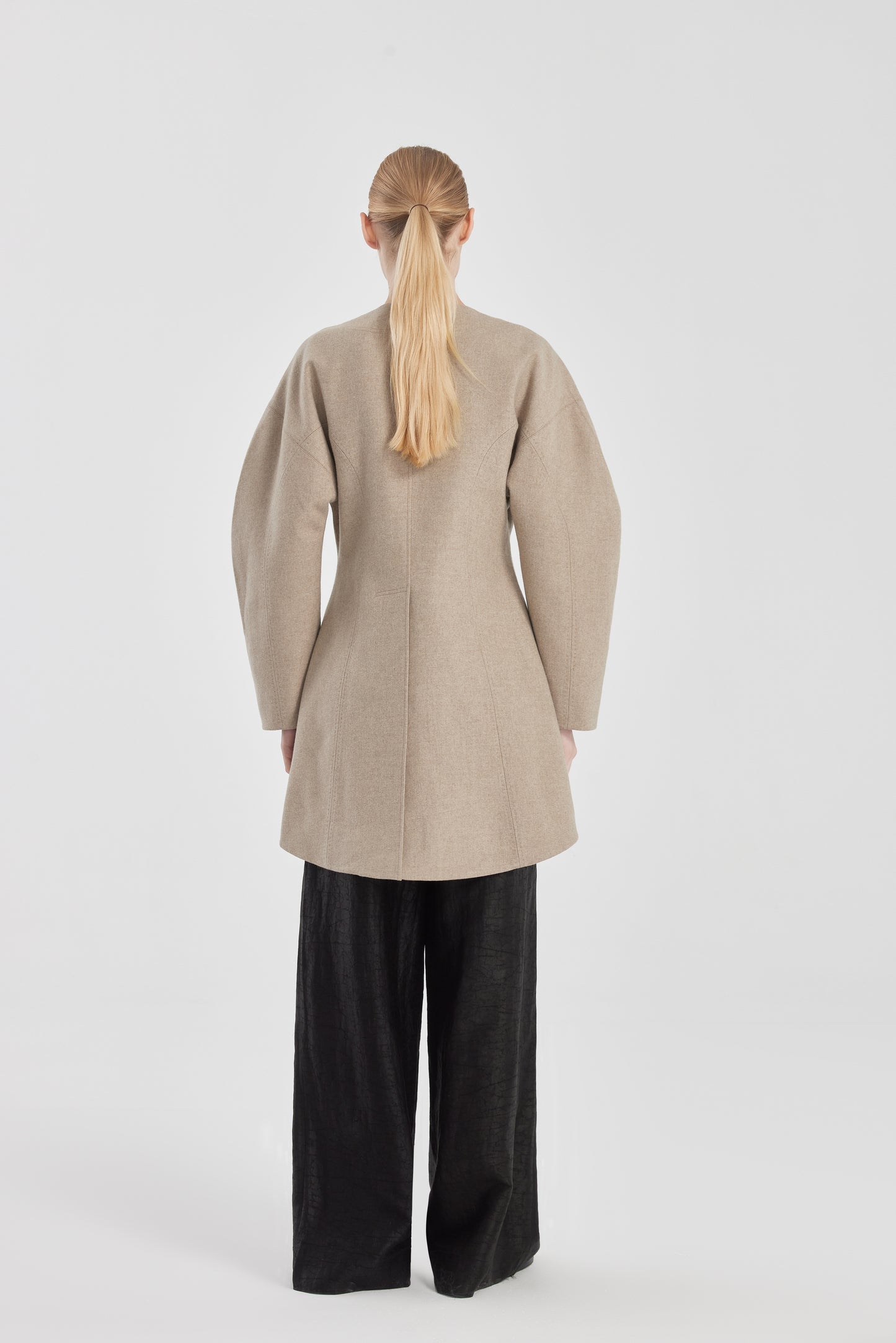 Round-Shoulder Loden Coat