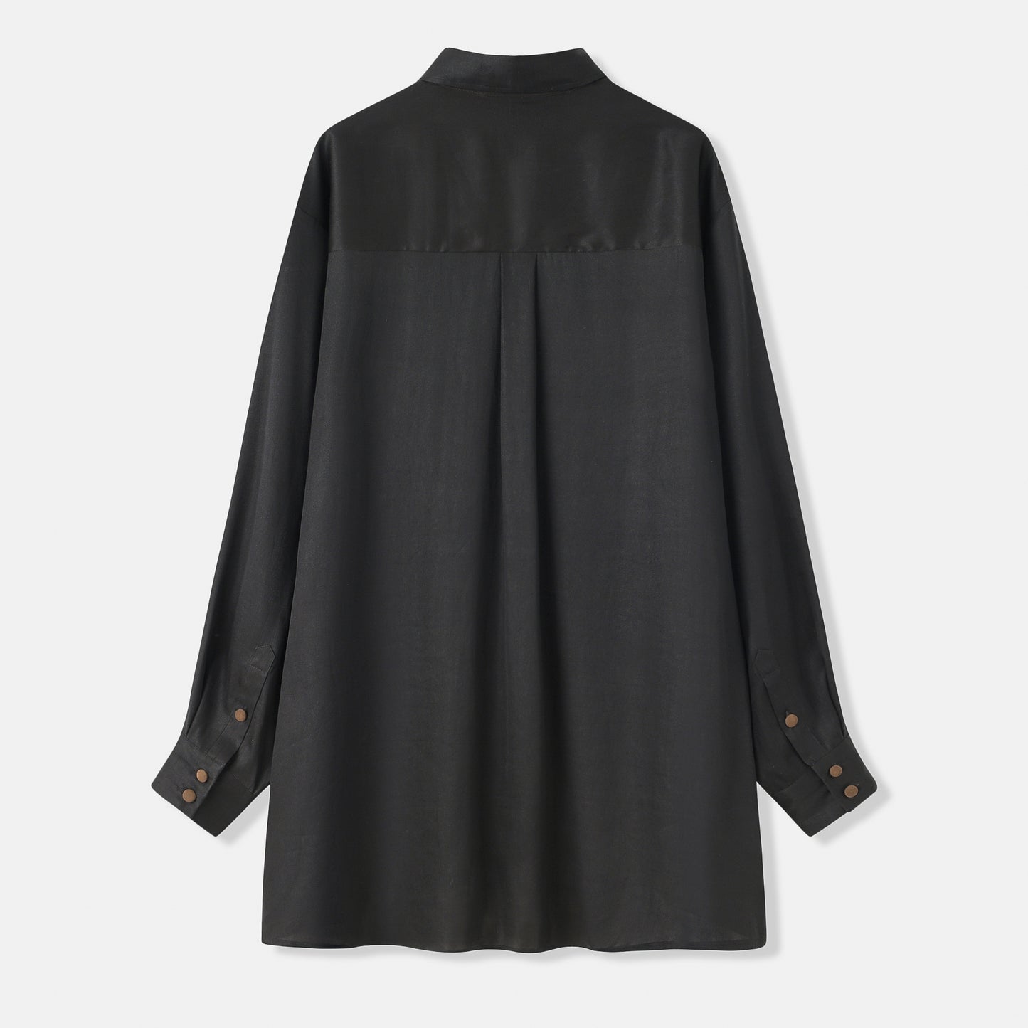 Button-Up Tea Silk Shirt