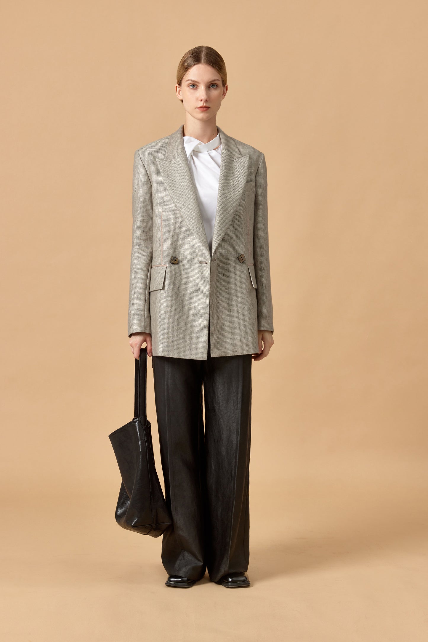 Long Linen Blazer