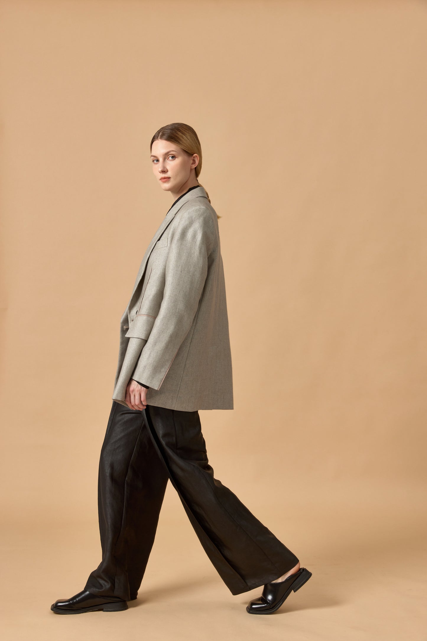 Long Linen Blazer
