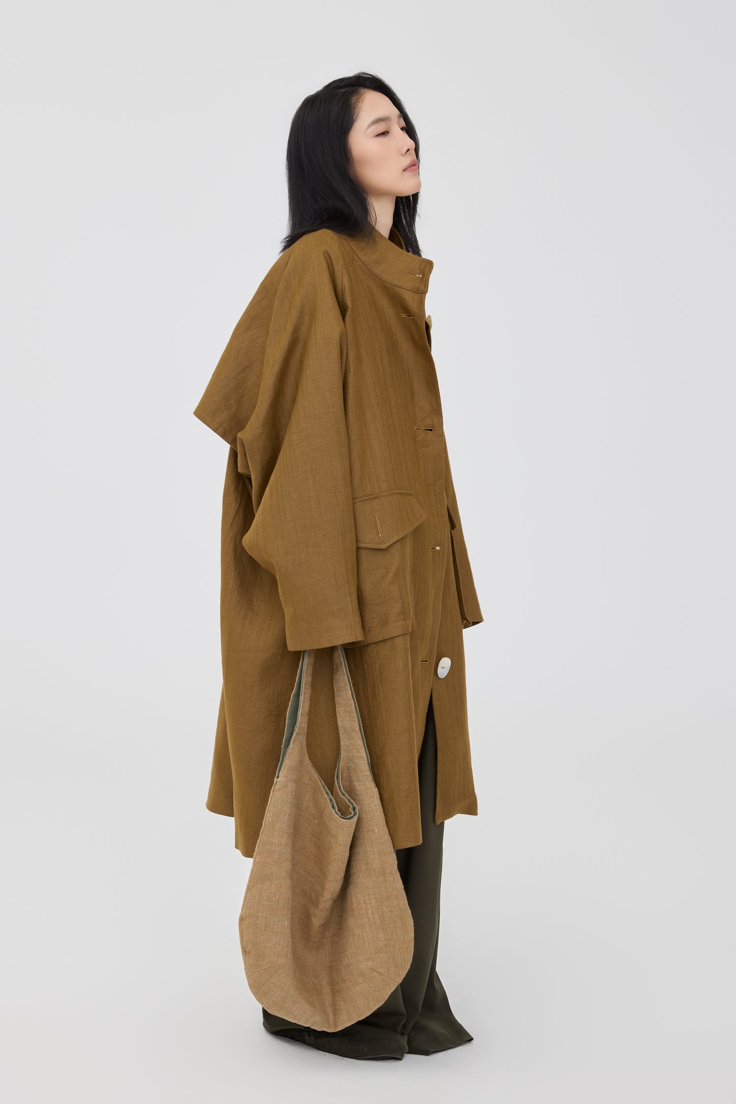 Oversized Linen Pearl Jacket