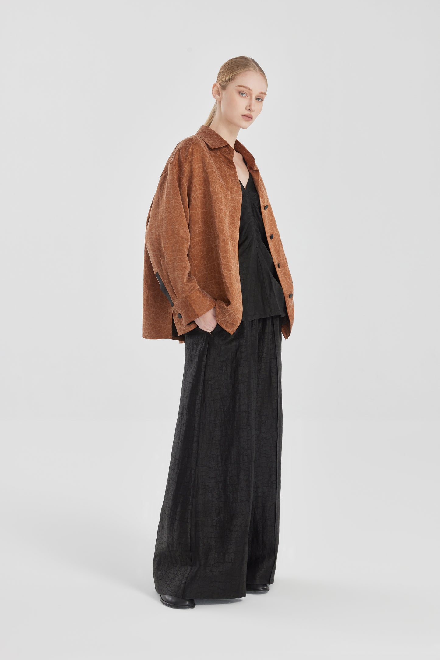 Brown Tea Silk Shirt