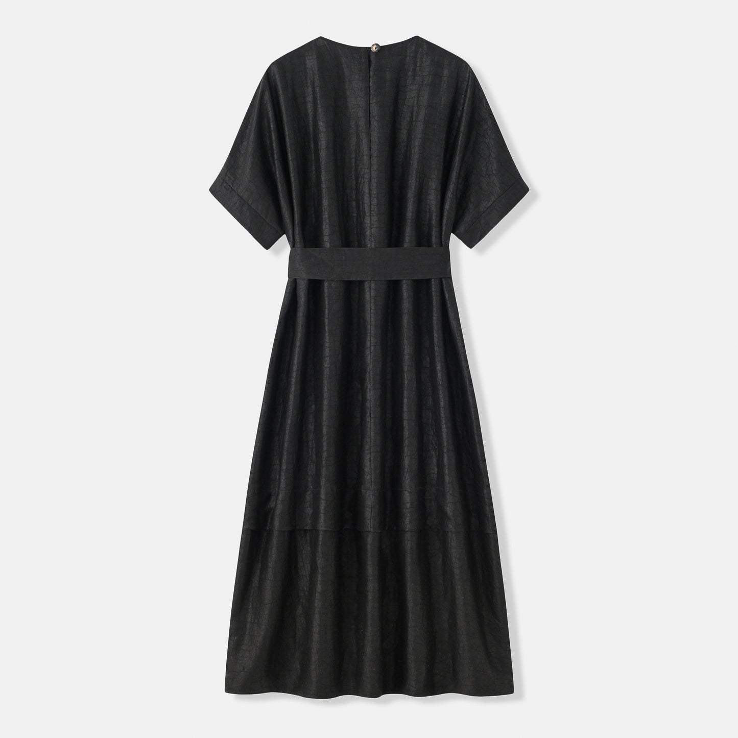 Short-Sleeved Tea Silk Dress