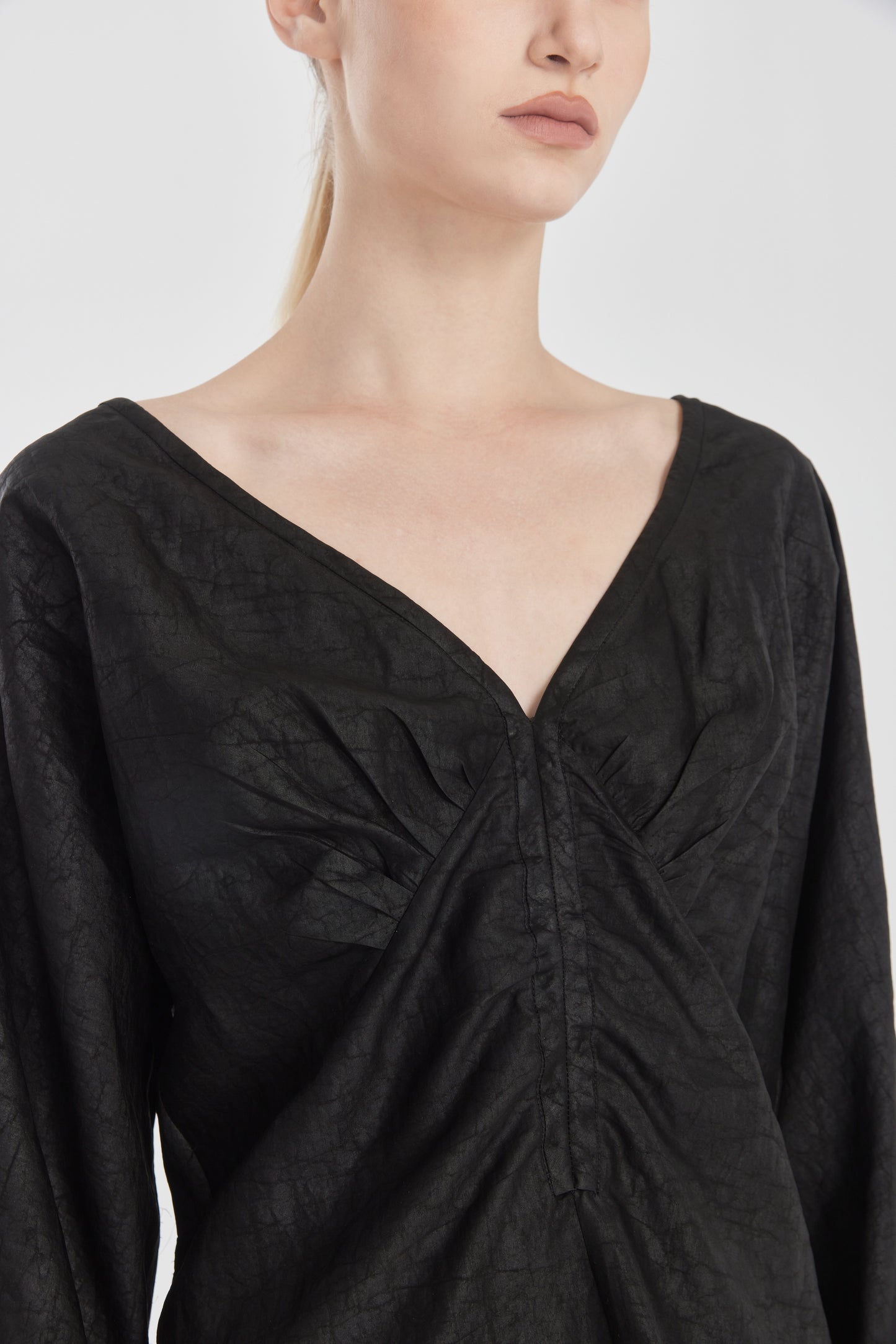 Cinched Tea Silk Shirt