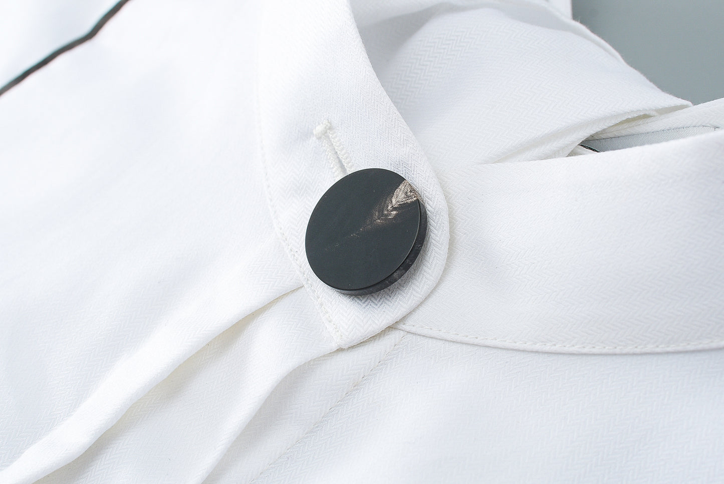 Banded Collar Cotton Shirt